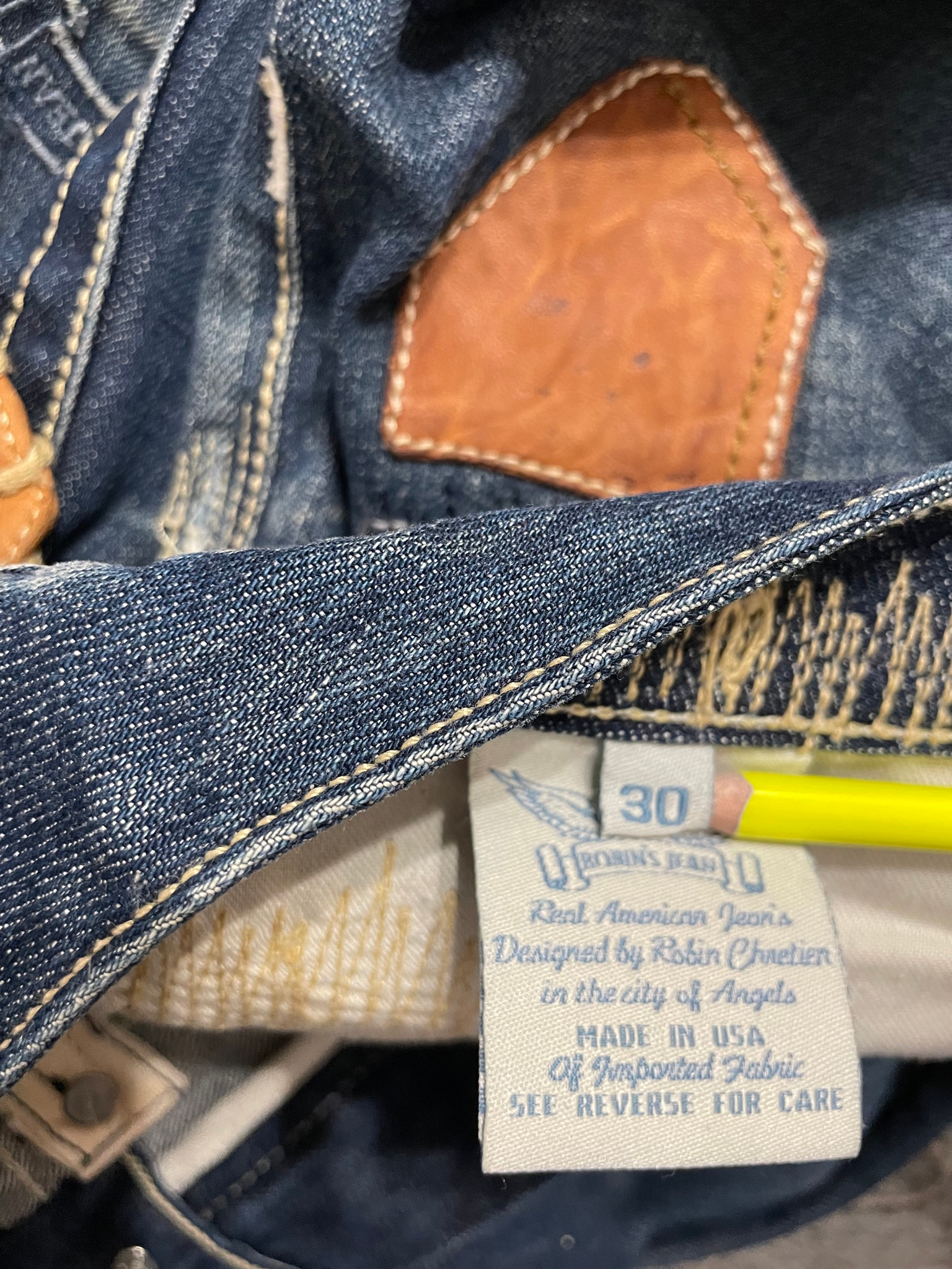 Robin’s jean LEATHER FLAP OG, миниатюра 7