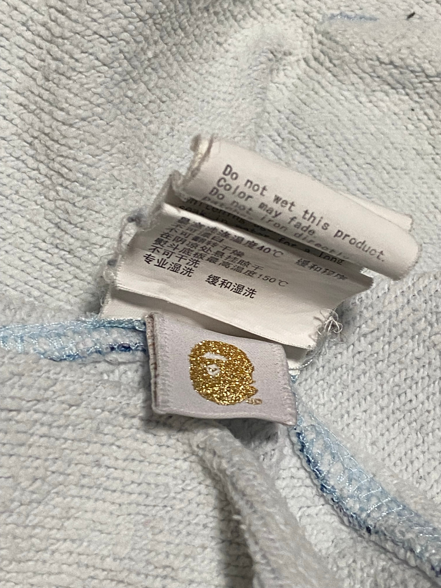 Bape Big ABC Camo Shark Full Zip Hoodie Blue, миниатюра 4