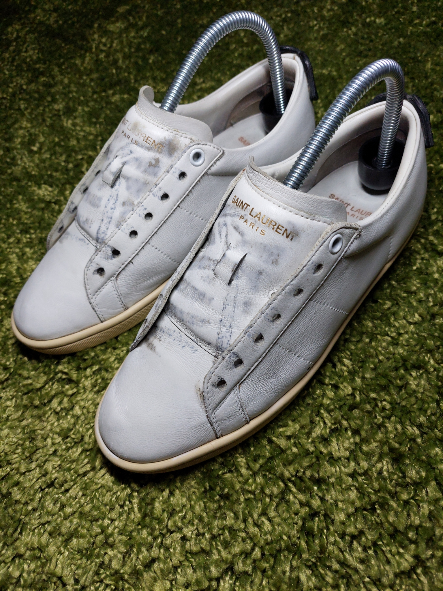 Saint Laurent Lips Leather Sneakers, миниатюра 11