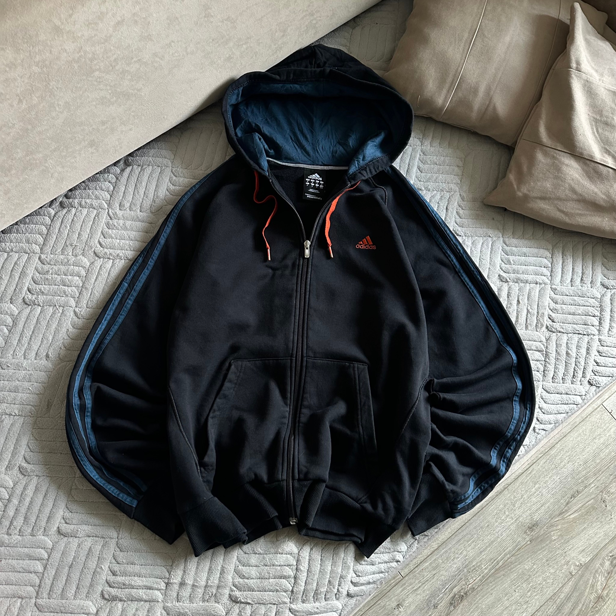 Adidas Essentials Vintage Zip-Hoodie 10’s, миниатюра 1