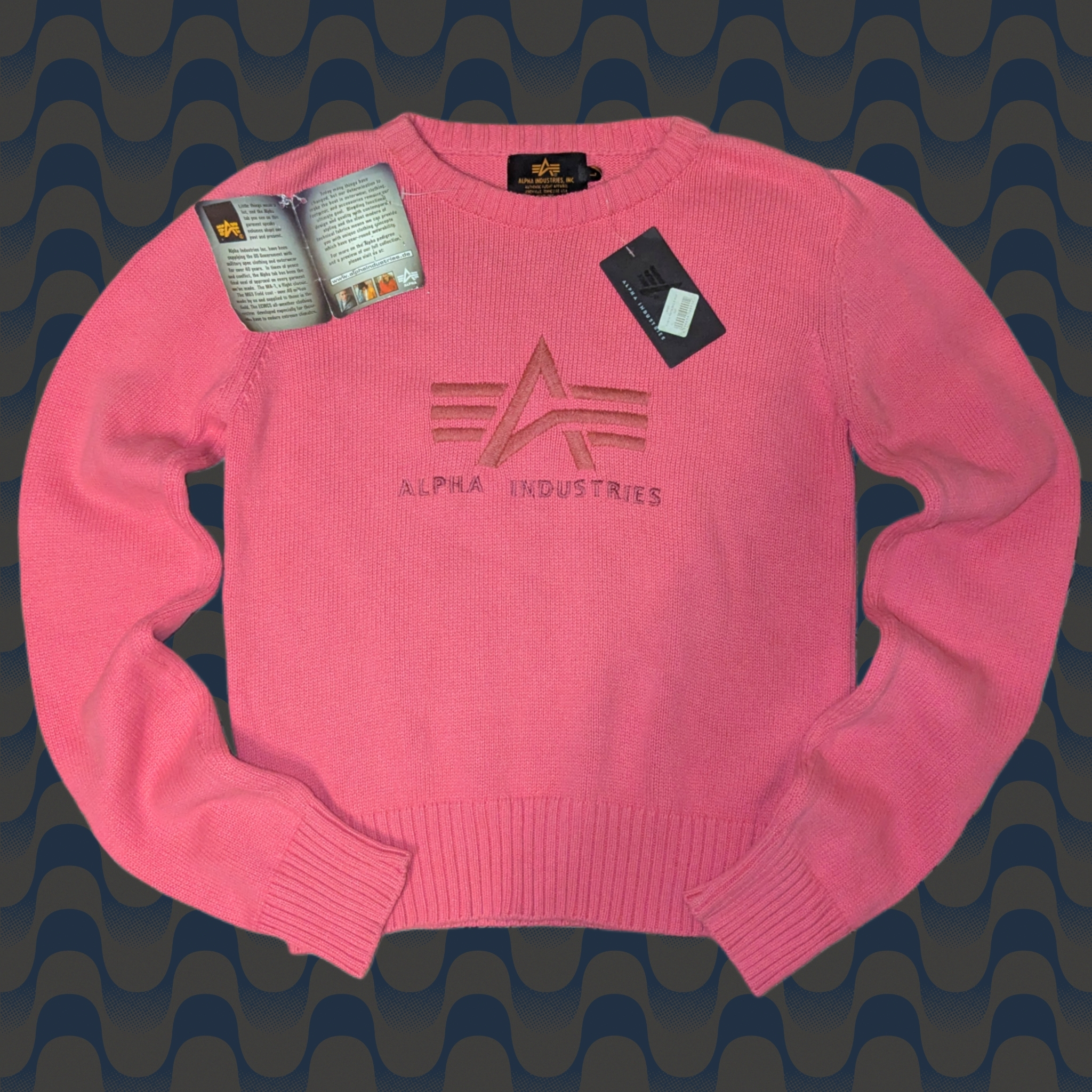 Alpha Industries Pink Boxlogo Sweater, миниатюра 1