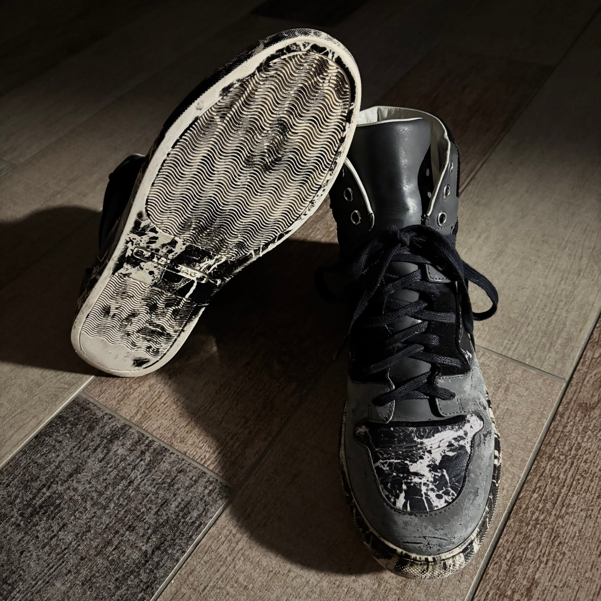 Balenciaga Marble-Effect High-Top Sneakers, миниатюра 4