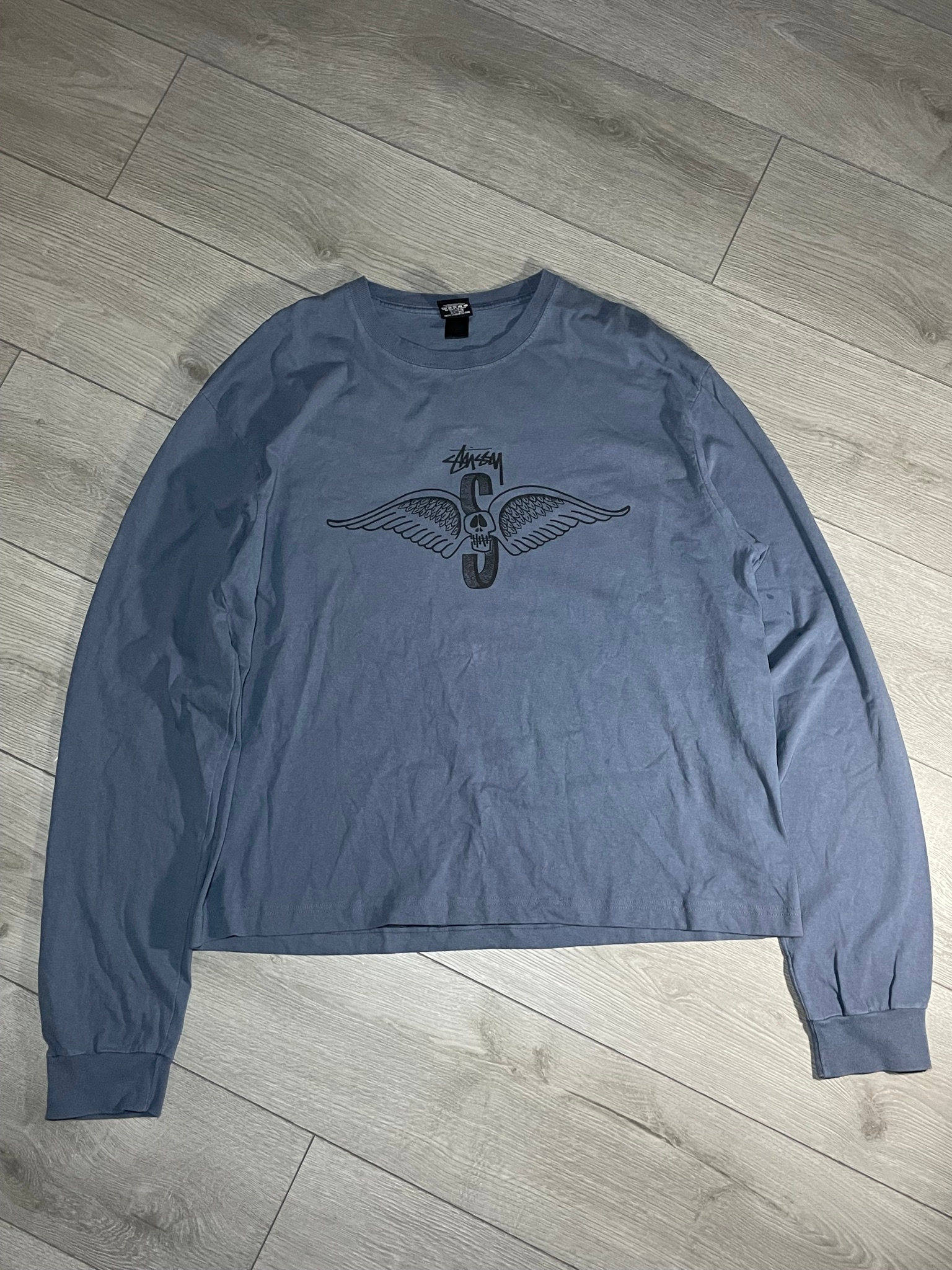 Stussy Skull Wings Long-Sleeve Tee Pigment Dyed, миниатюра 1