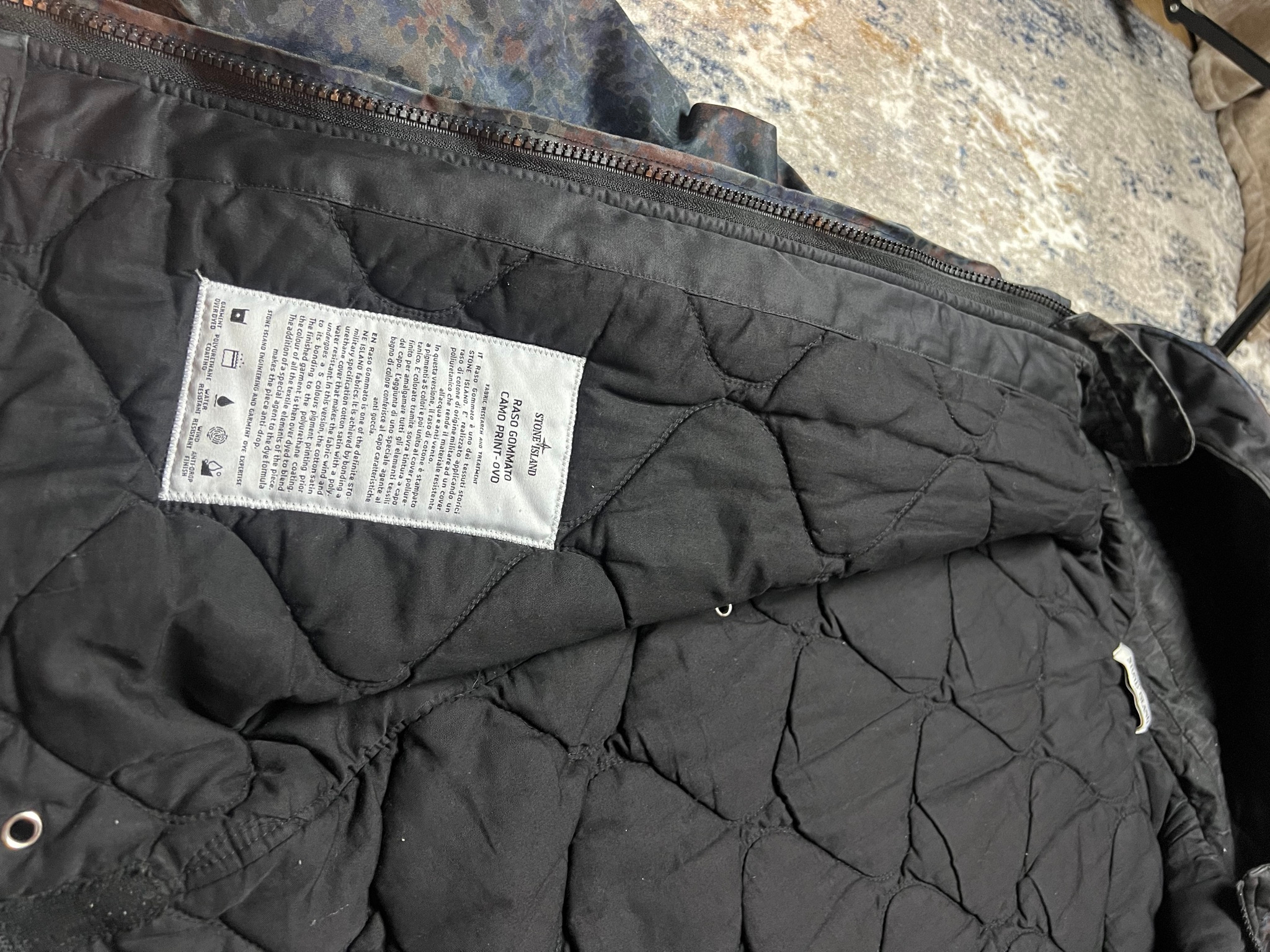 Stone Island Raso Gommato Camo Print-OVD jacket, миниатюра 6