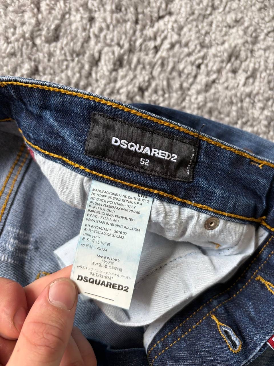 Dsquared2 Full Distressed Slim Jeans, миниатюра 10