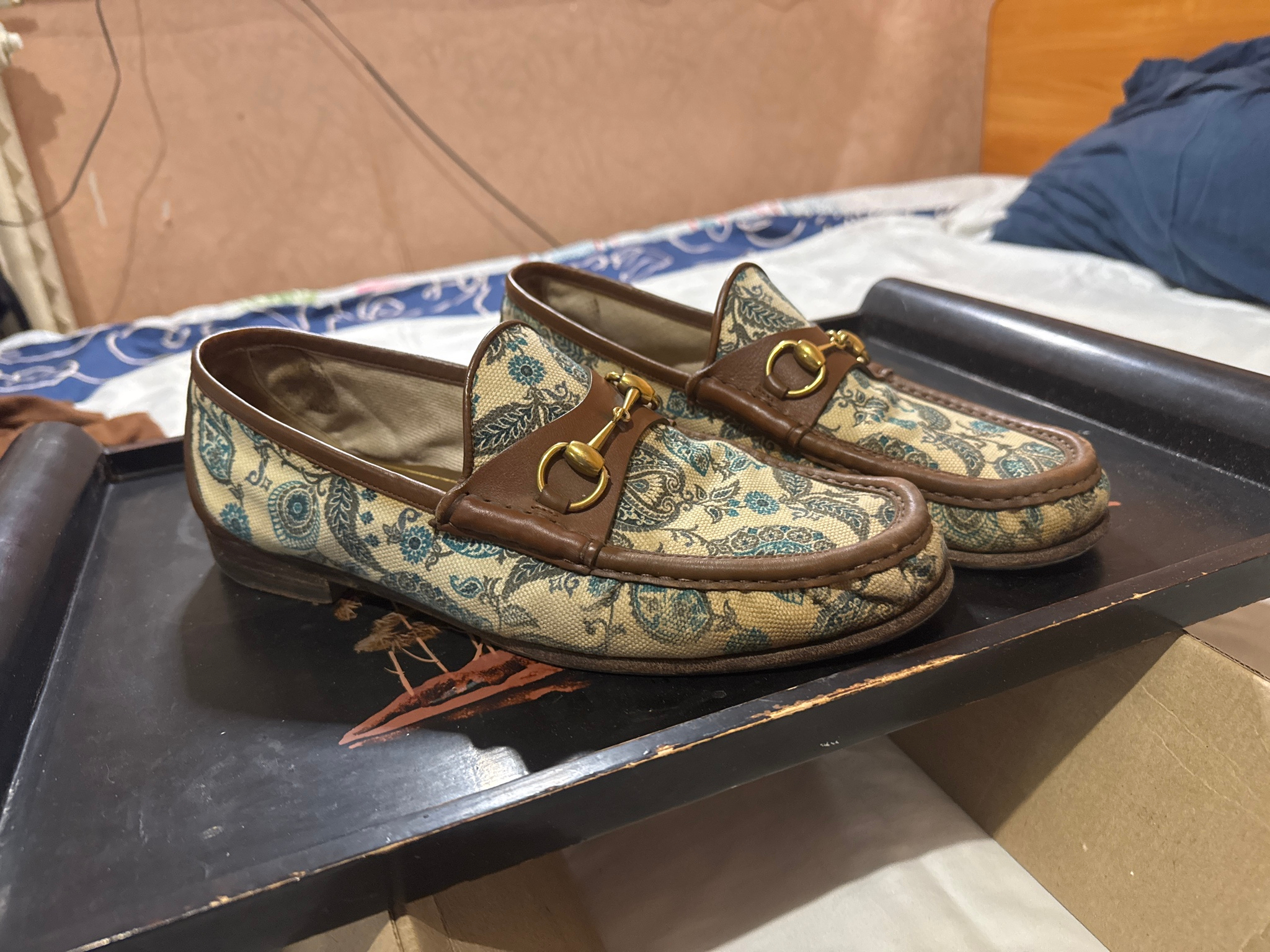 Gucci Лоферы из ткани и кожи, миниатюра 5