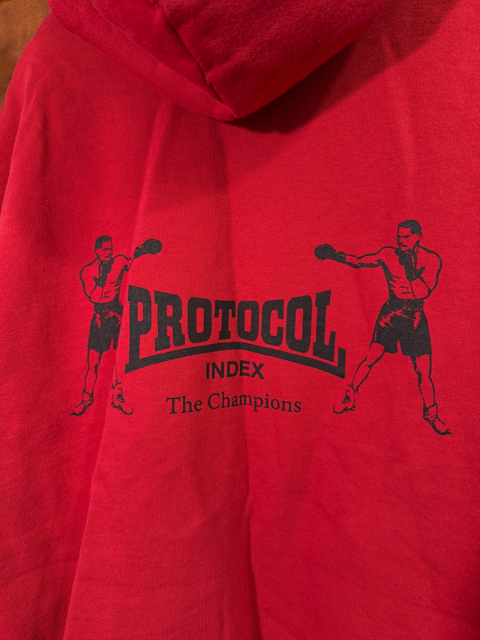 Protocol Index Terry Towel Red Zip Hoodie, миниатюра 8