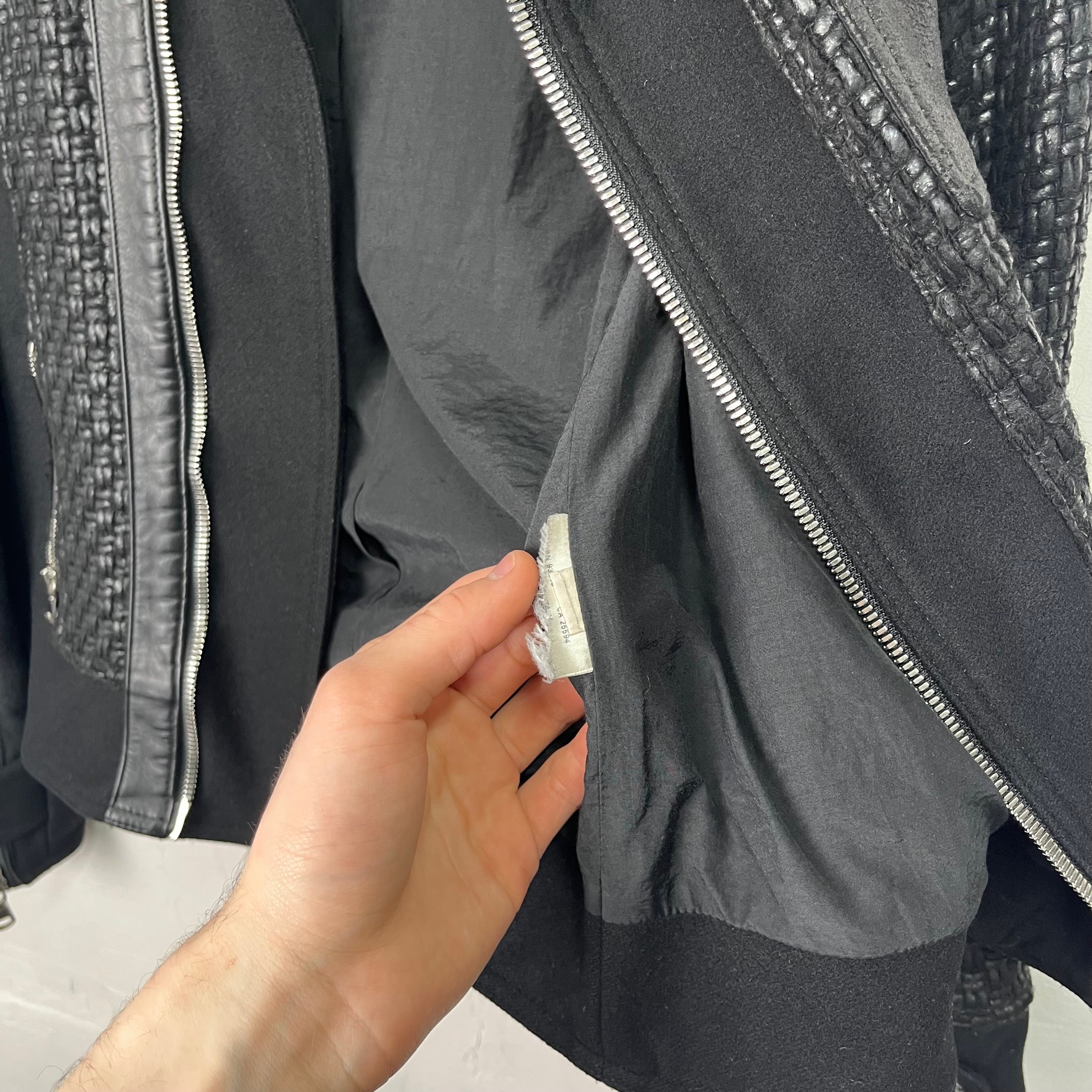 Diesel Black Gold Wool Asymmetrical Zip Biker Jacket, миниатюра 6