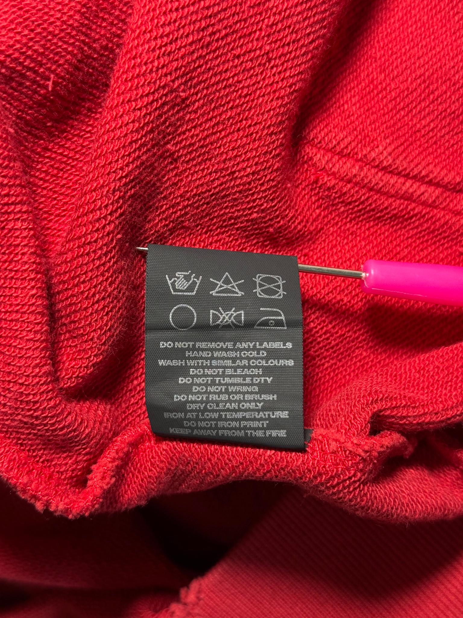 Protocol Index Terry Towel Red Zip Hoodie, миниатюра 11
