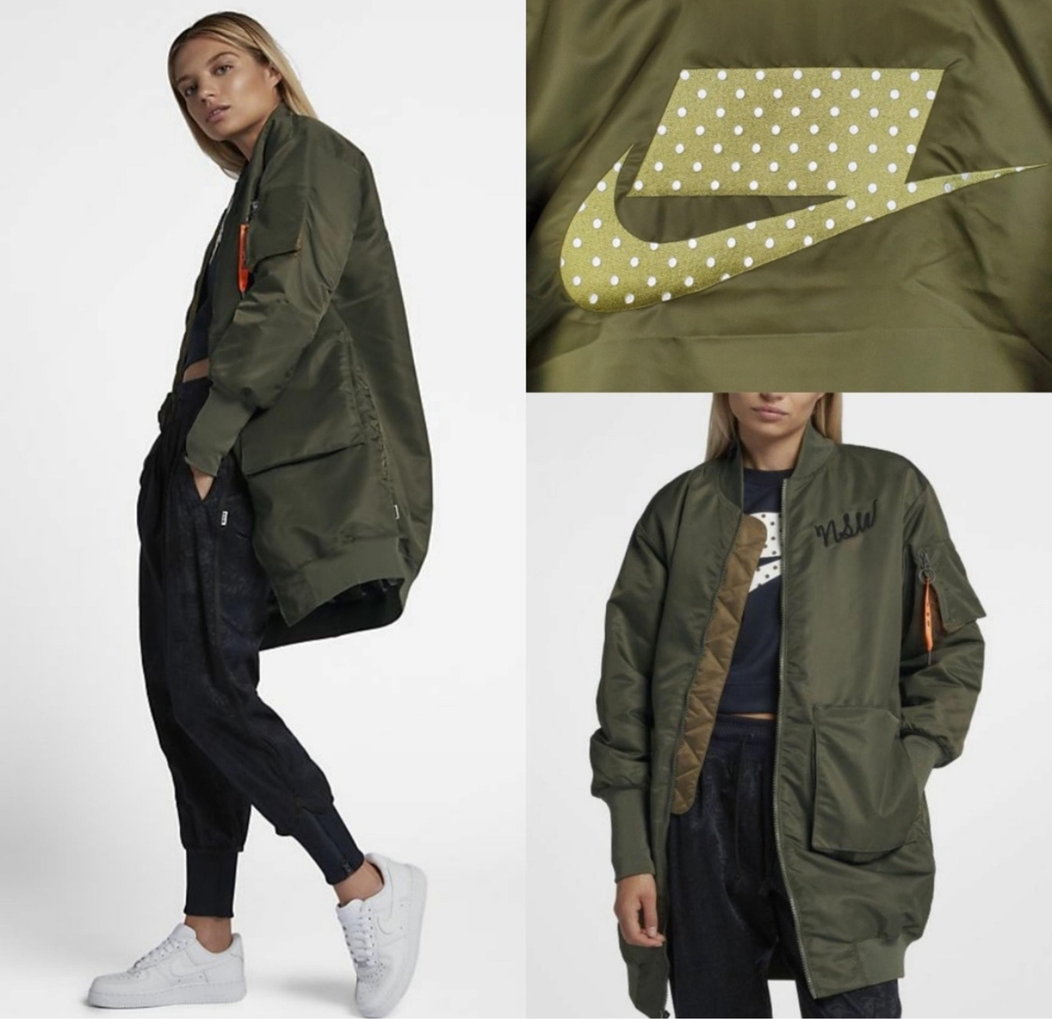 Nike NSW Insulated MA-1 Olive, миниатюра 9