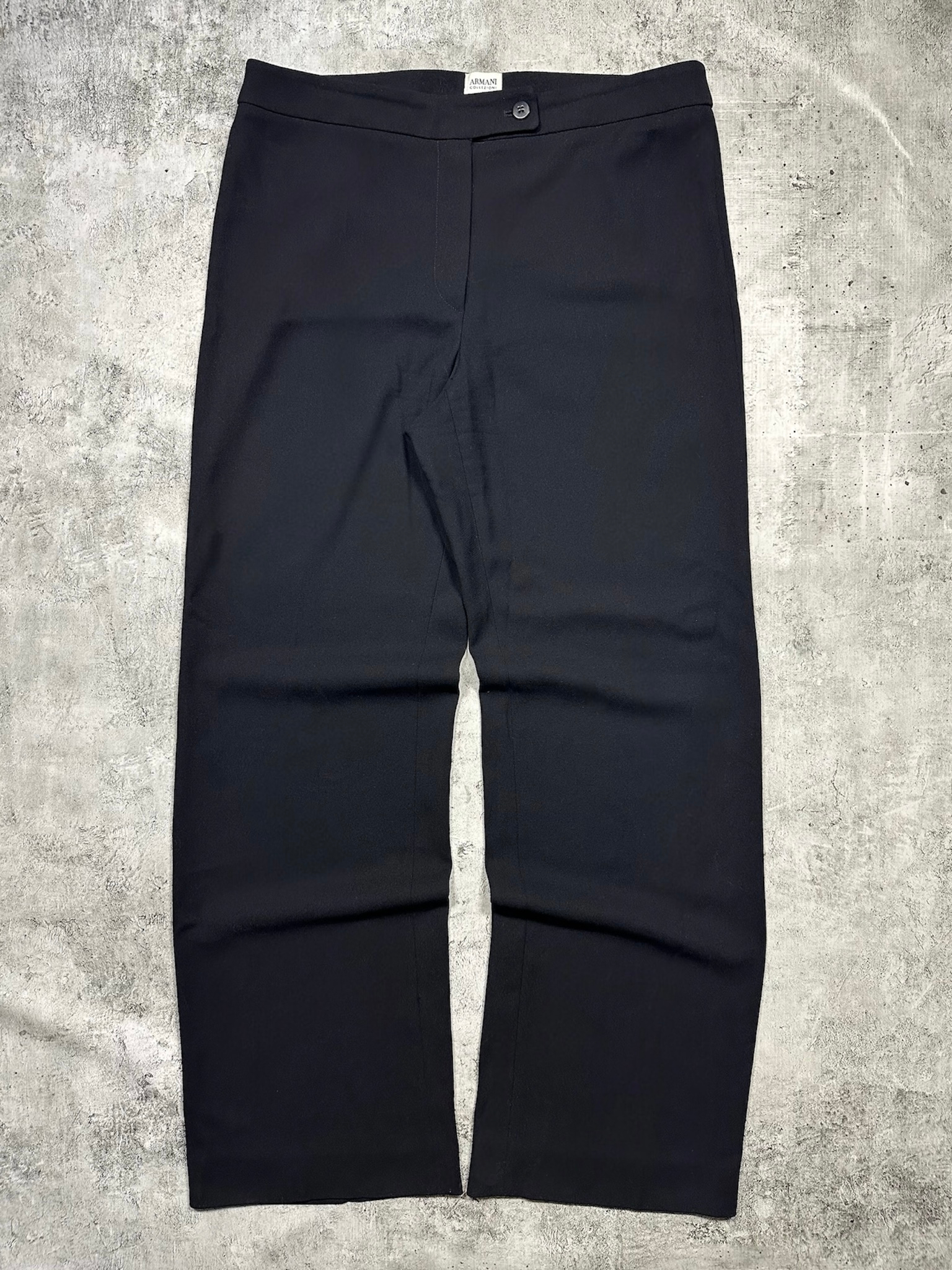 Armani Collezioni vintage black wool wide-leg palazzo trousers, миниатюра 6