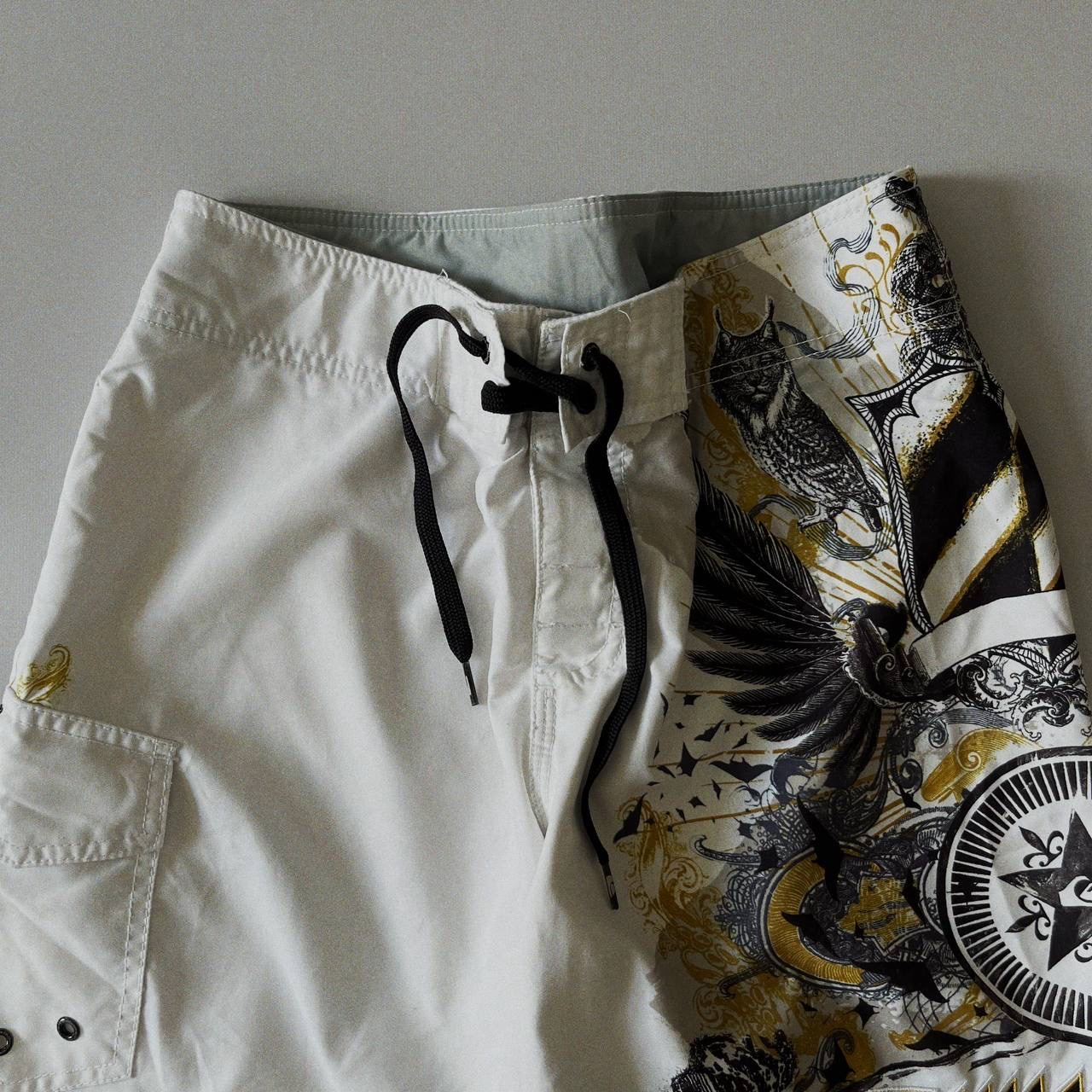 QUIKSILVER 2000s y2k Vintage Graphic Beach Shorts, миниатюра 3