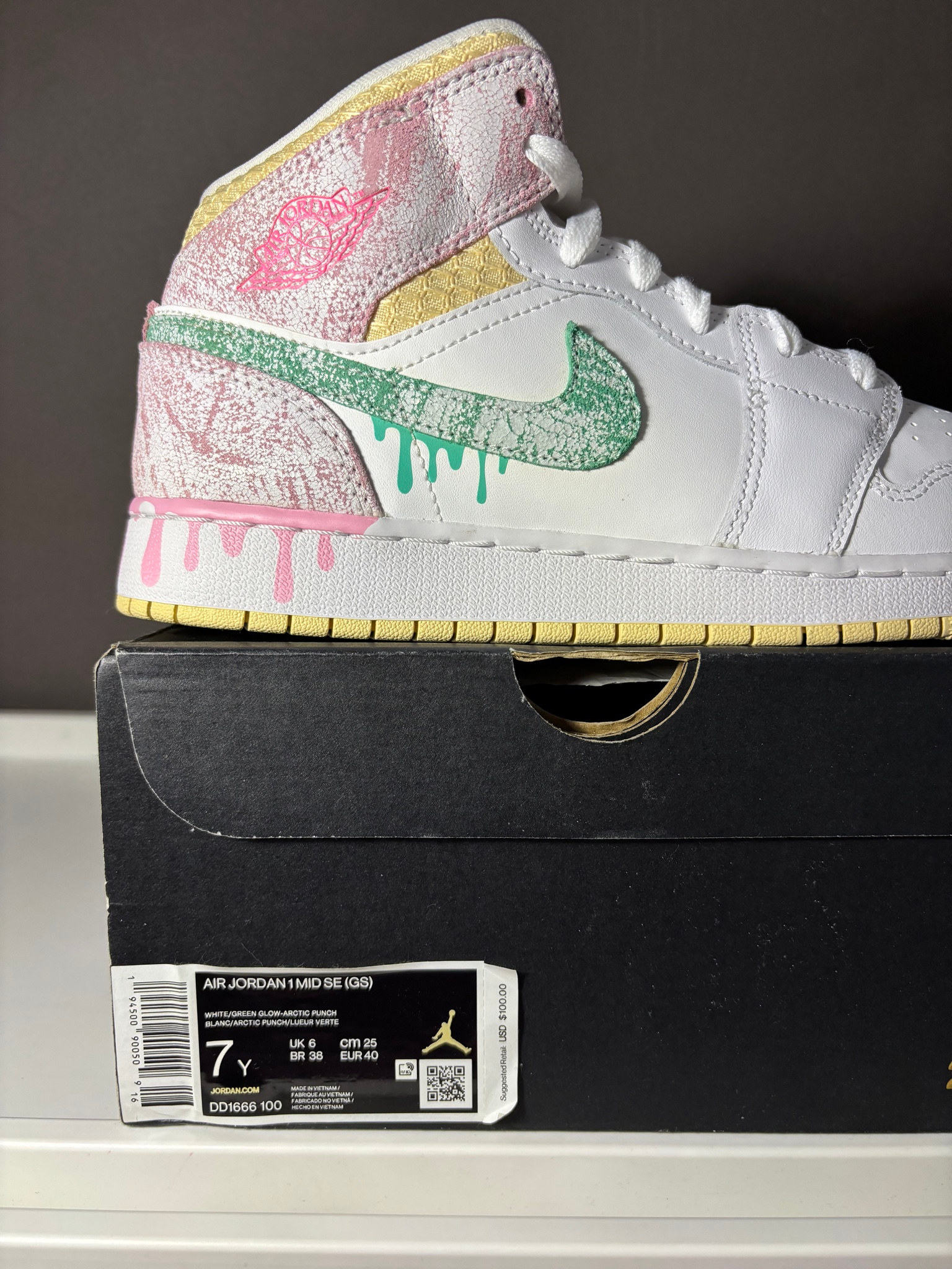 Nike x Air Jordan Jordan 1 Mid GS “Paint Drip”, миниатюра 2