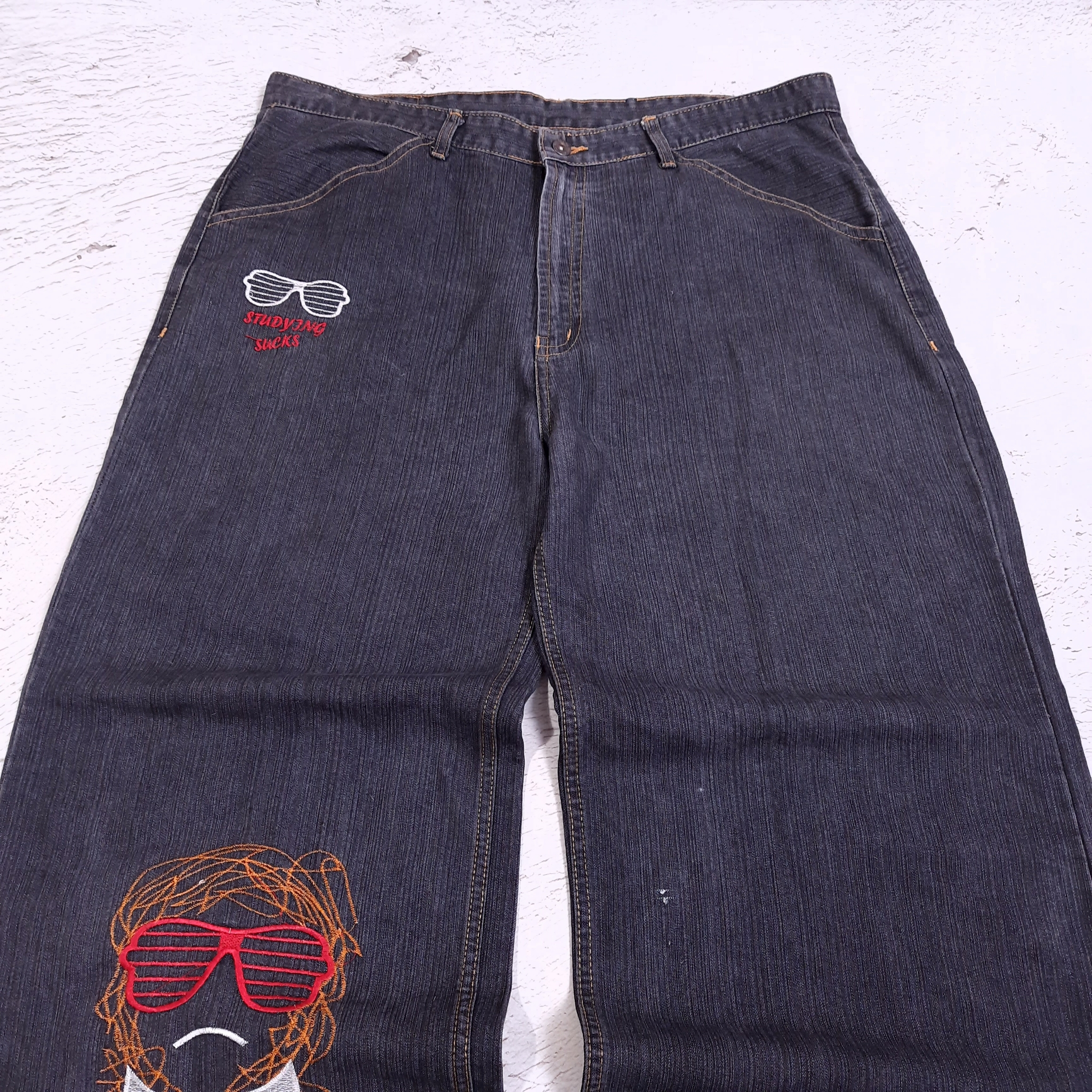 Sucks Studying Baggy Fit Jeans Vintage, миниатюра 3