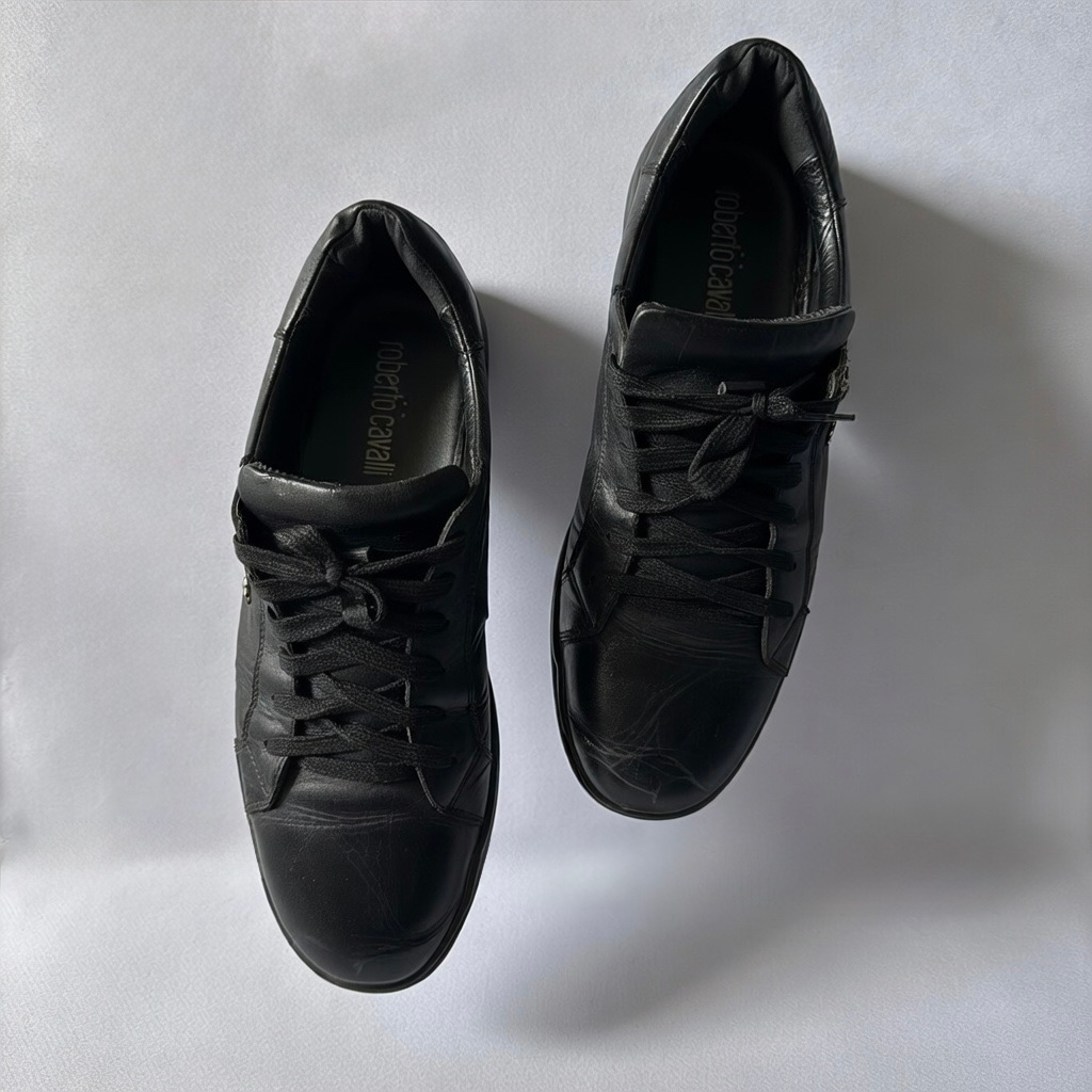 Roberto Cavalli Metallic Logo Low Tops, миниатюра 4