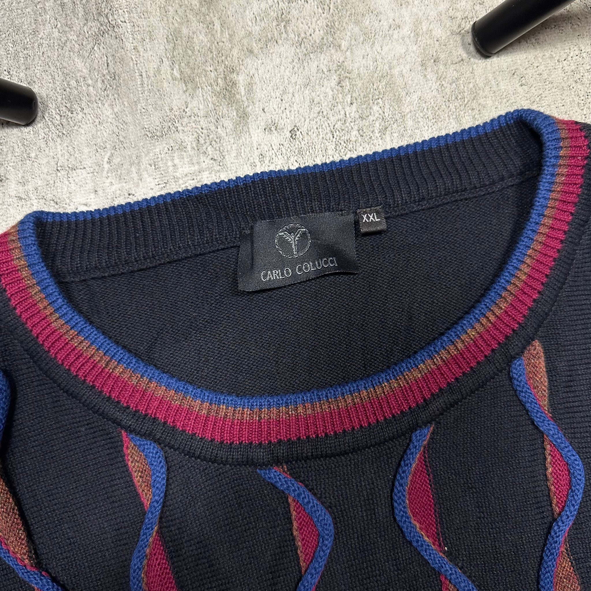 Carlo Colucci 3D knitted vintage sweater, миниатюра 3