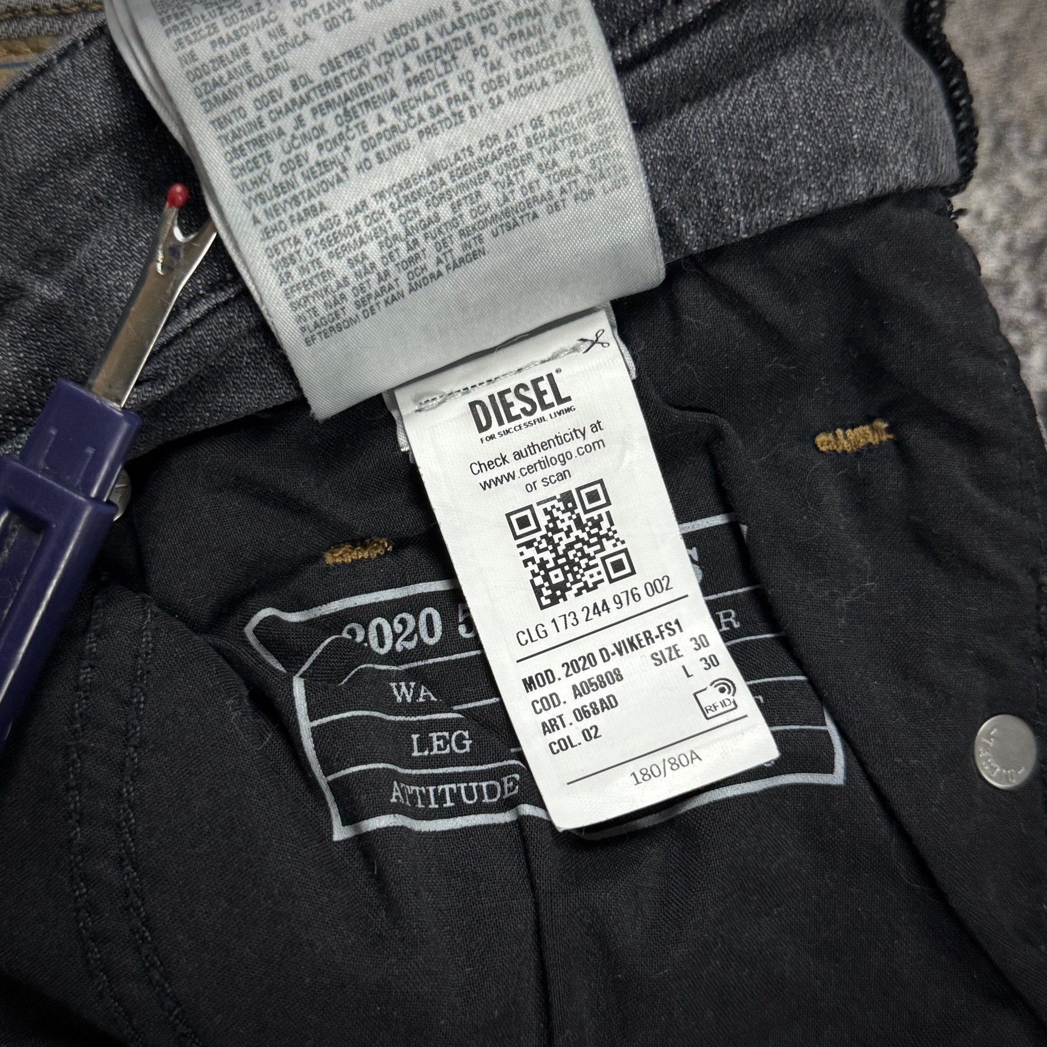 Diesel D-Viker 2020 Double Waist Jeans, миниатюра 4