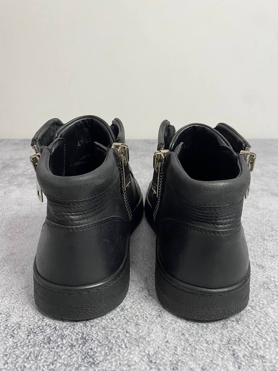 Gucci Double Zip Leather High-Top Sneakers, миниатюра 5