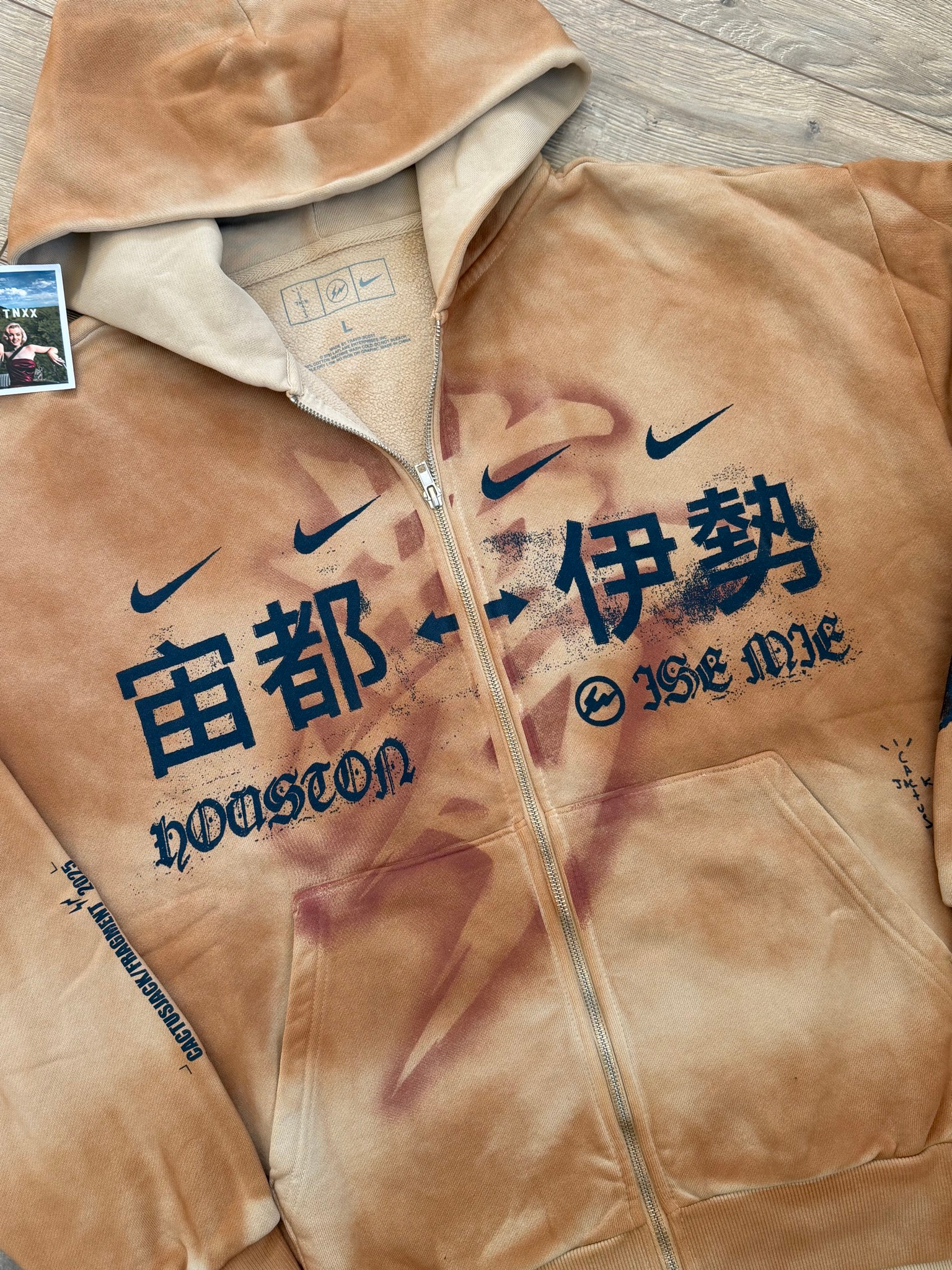 Cactus Jack x Fragment x Nike HOUSTON TO ISE MIE ZIP HOODIE, миниатюра 5
