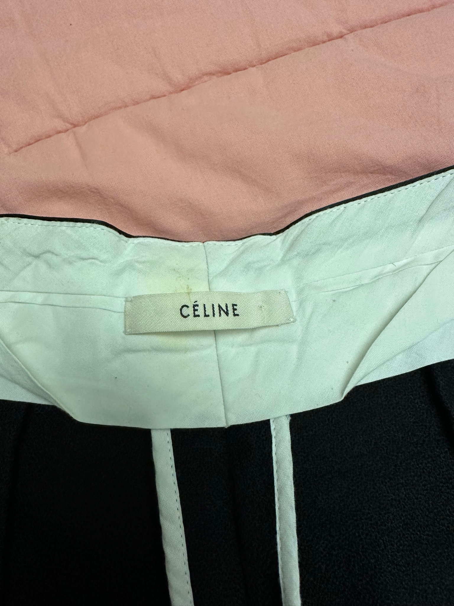 Celine Pleated Wide-Leg Tuxedo Trousers, миниатюра 3