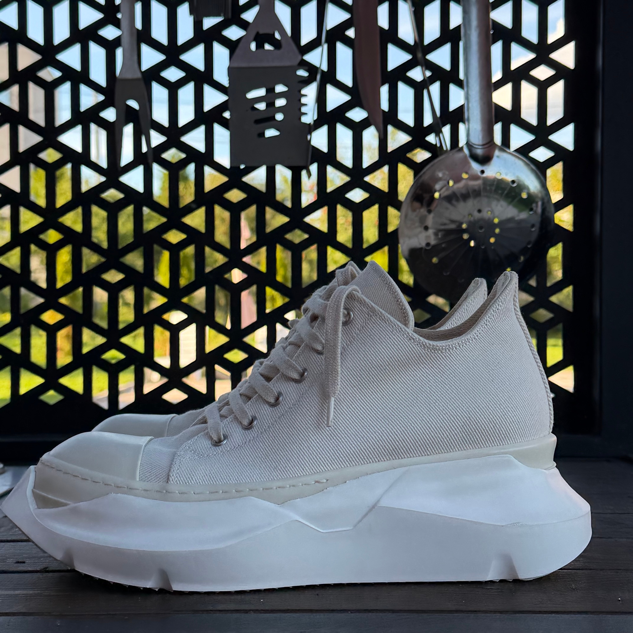 Rick Owens Abstract Ramones Low milk/milk, миниатюра 8