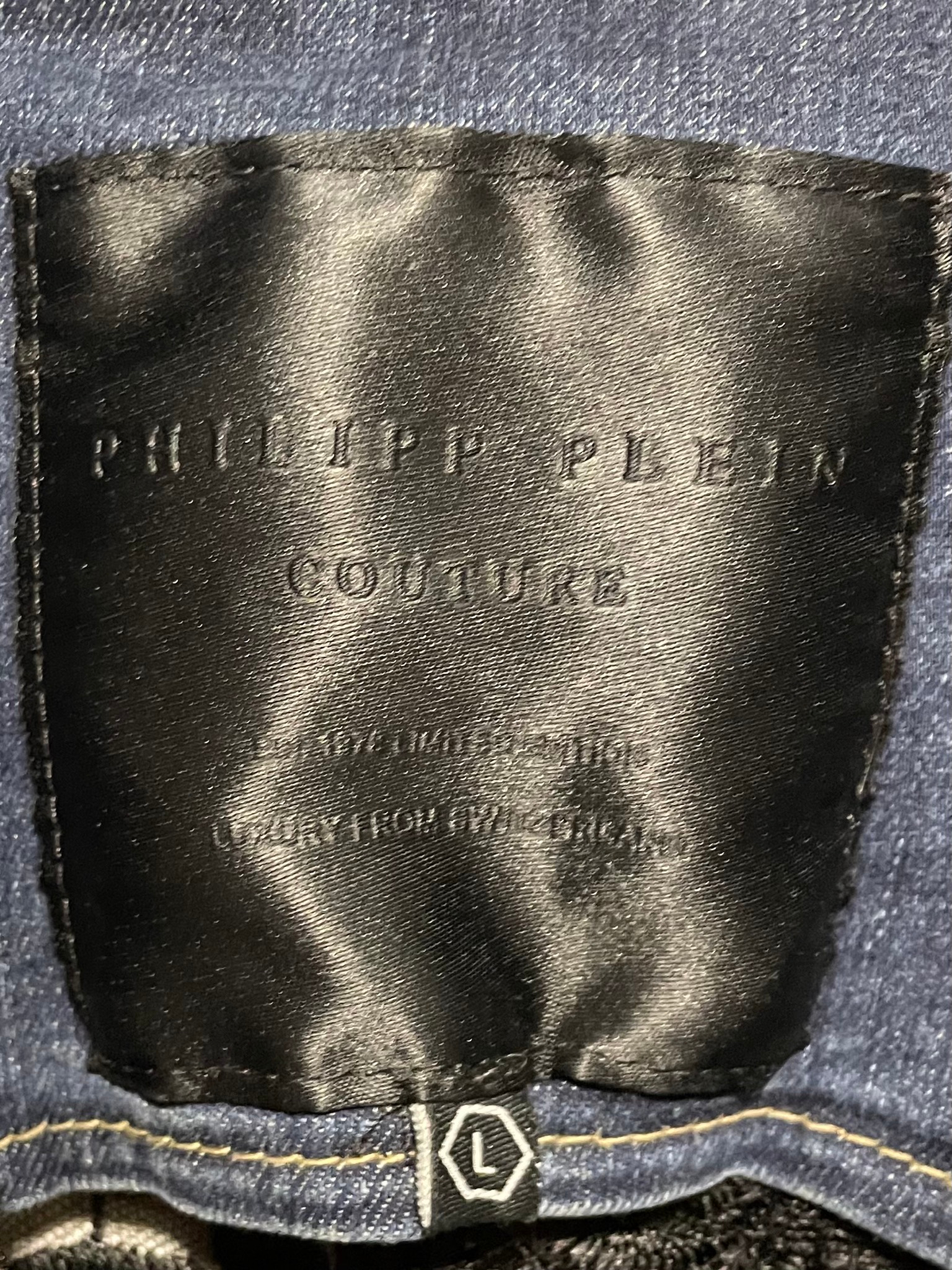 Philipp Plein Lace Insert Denim Jacket, миниатюра 3