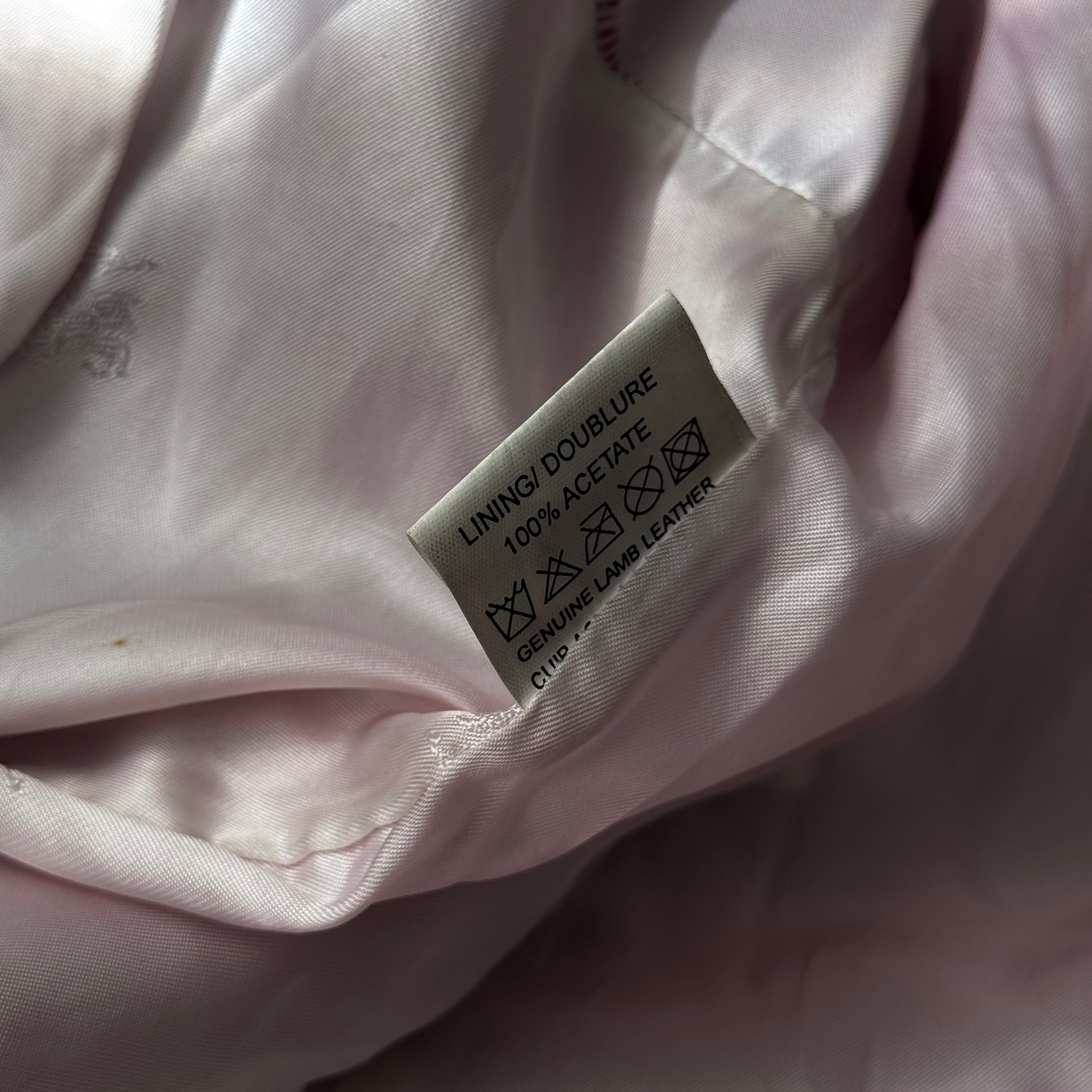 VCN 2000s Vintage Pink Lamb Leather Bella Hadid Jacket, миниатюра 7