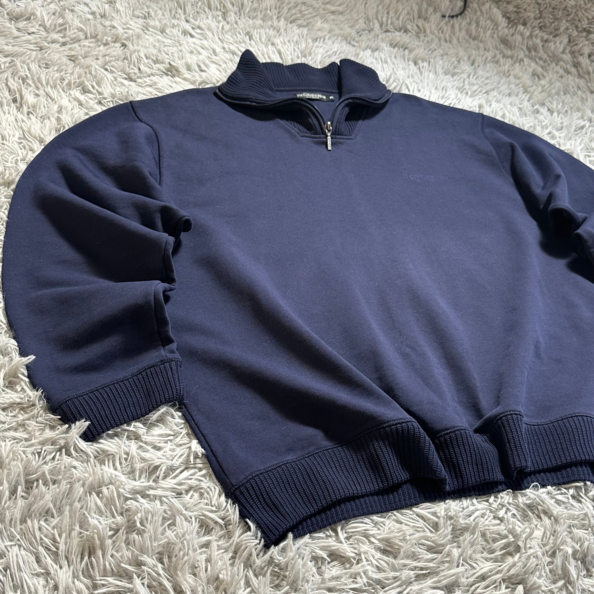 Yves Saint Laurent 1/4 Zip Sweat Ysl Vintage, миниатюра 5