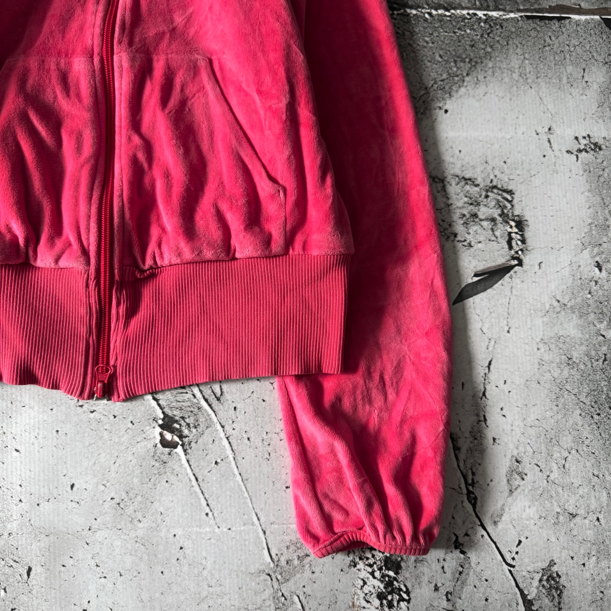 Nike 2000s y2k Vintage Velour Zip Up Hoodie, миниатюра 3