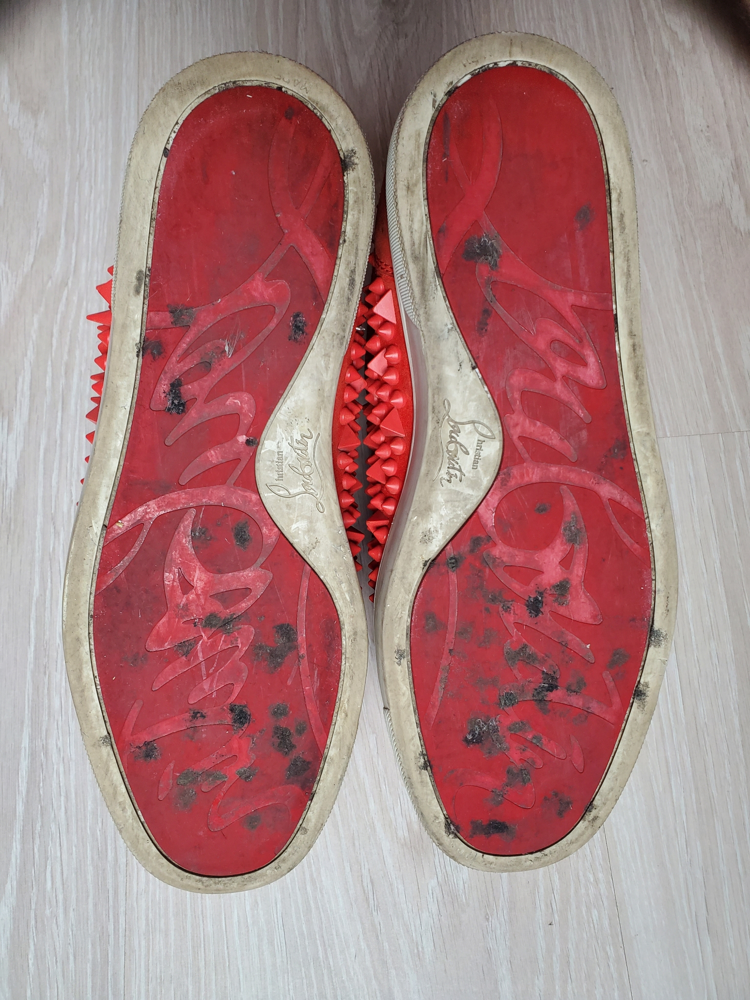 Christian Louboutin Lou Spikes Suede High-Top Sneakers, миниатюра 5