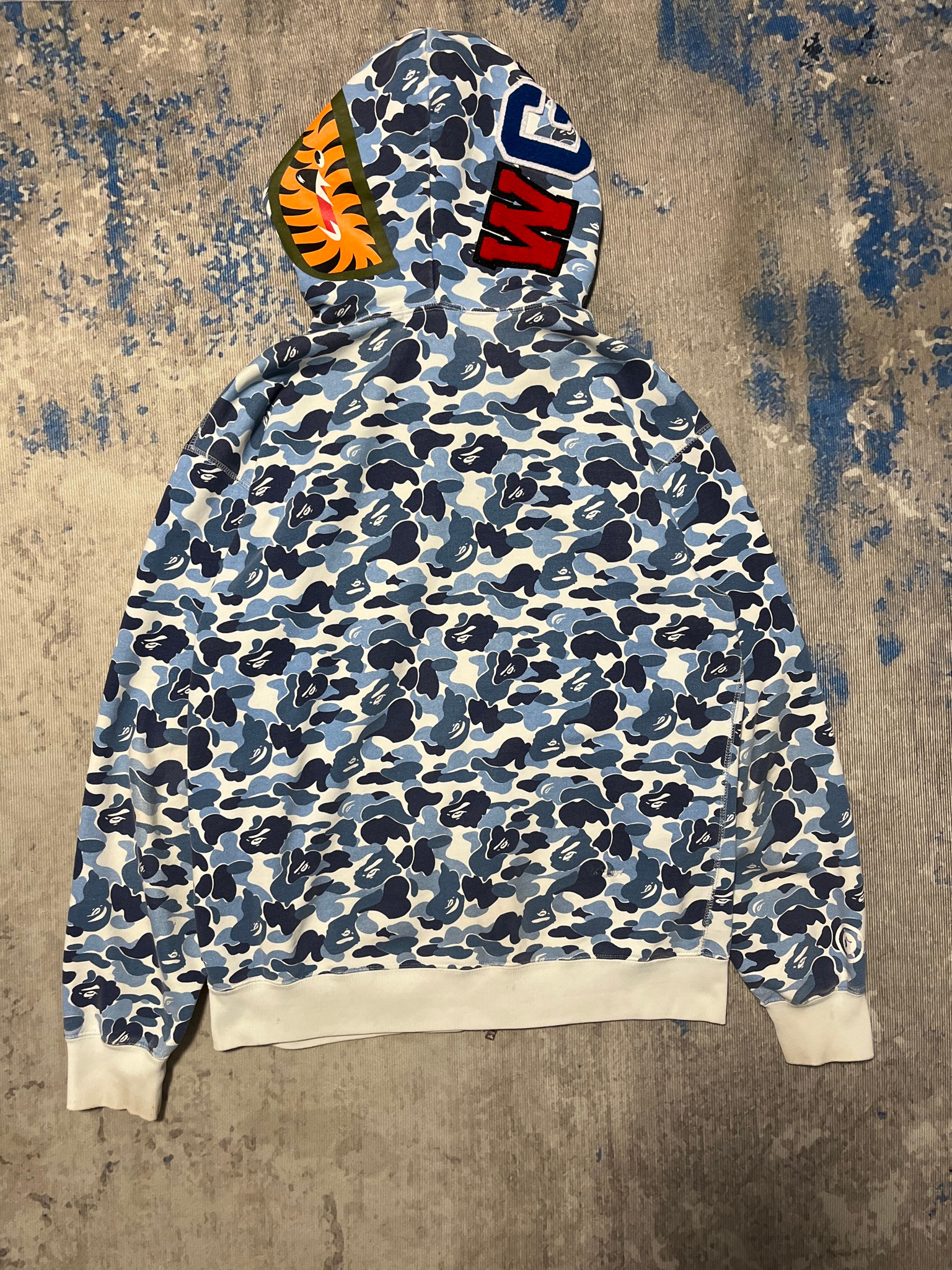 Bape ABC Shark Zip-Hoodie Blue, миниатюра 2