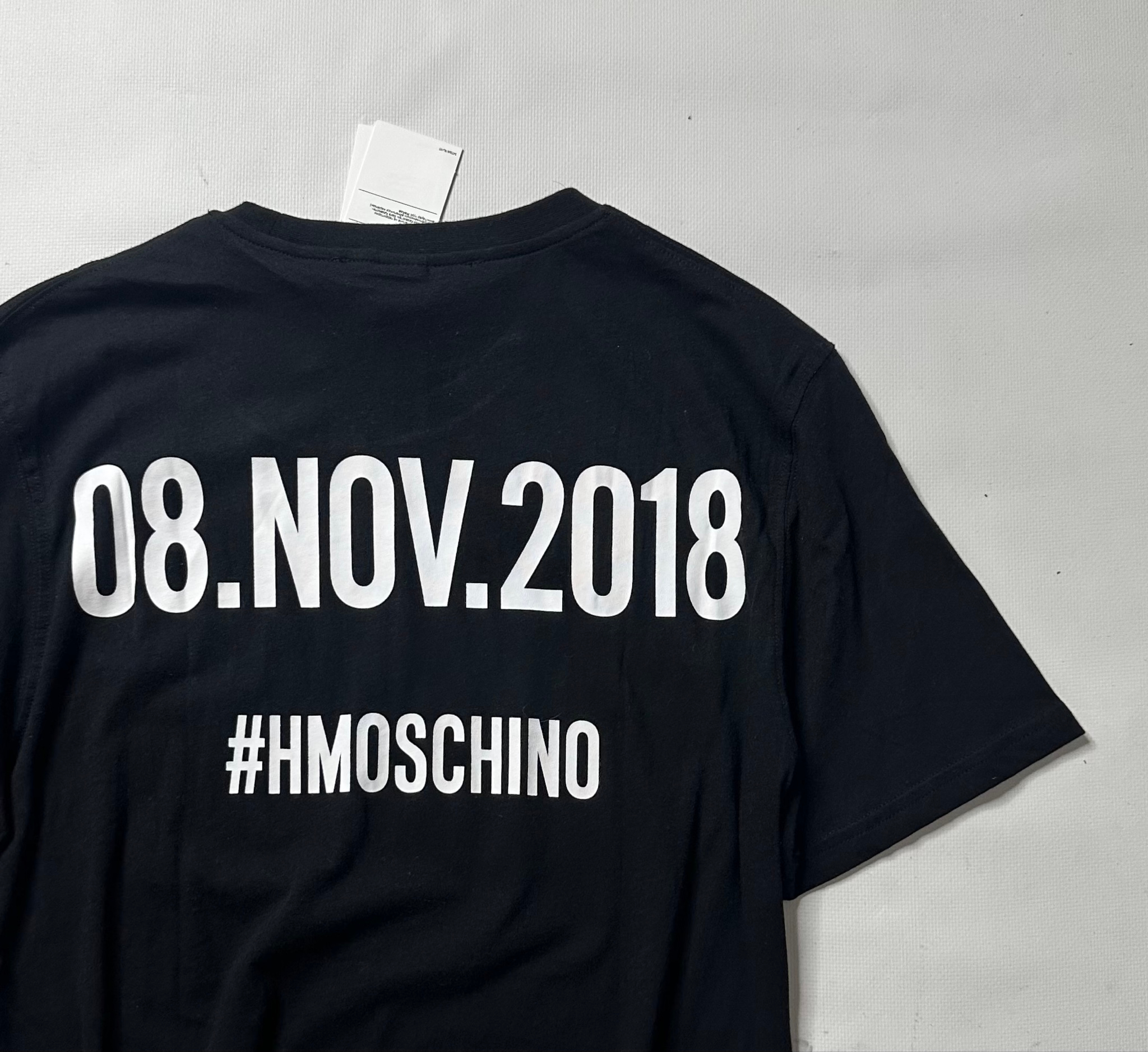 Moschino x H&M Slim black t-shirt, миниатюра 7