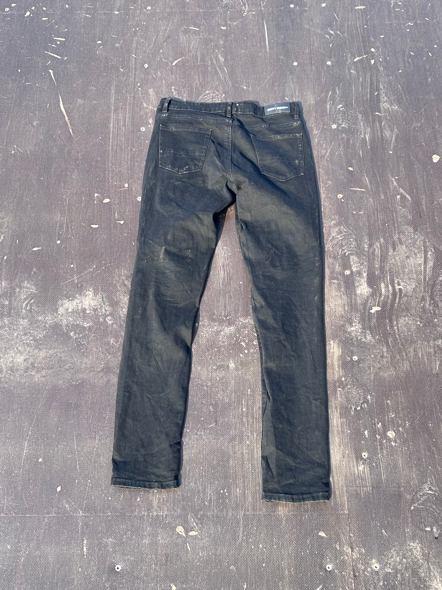 dirty money black ripped jeans, миниатюра 2