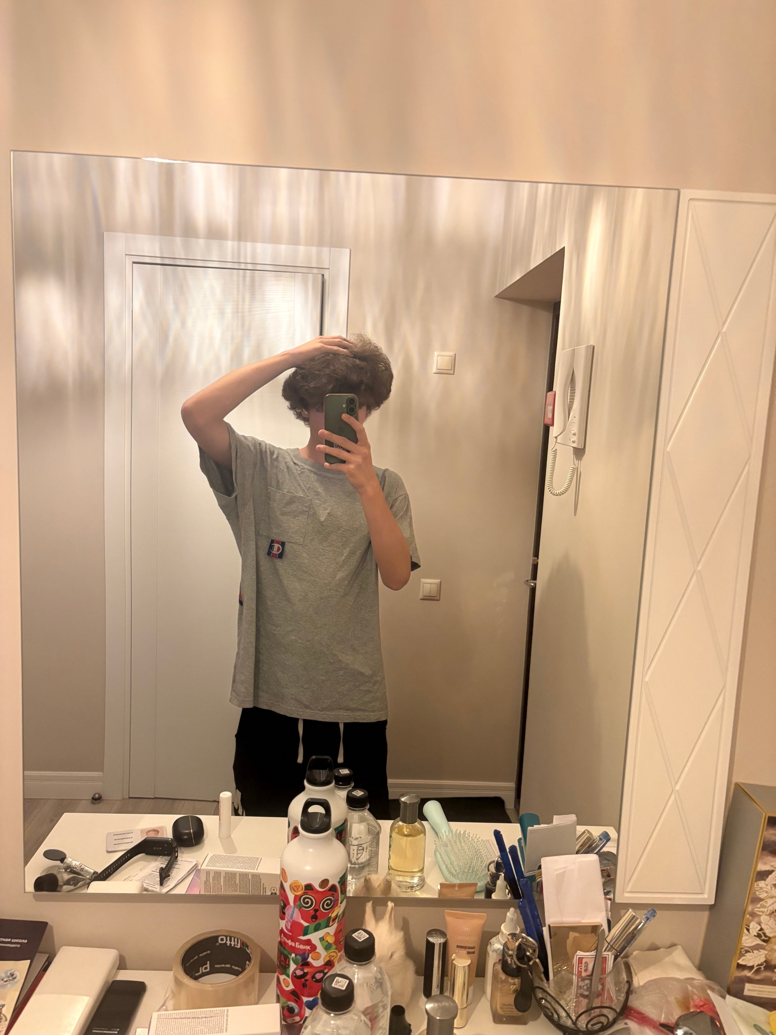 Vetements x Champion FW17 "Peace Sign" Appliqué Tee, миниатюра 1
