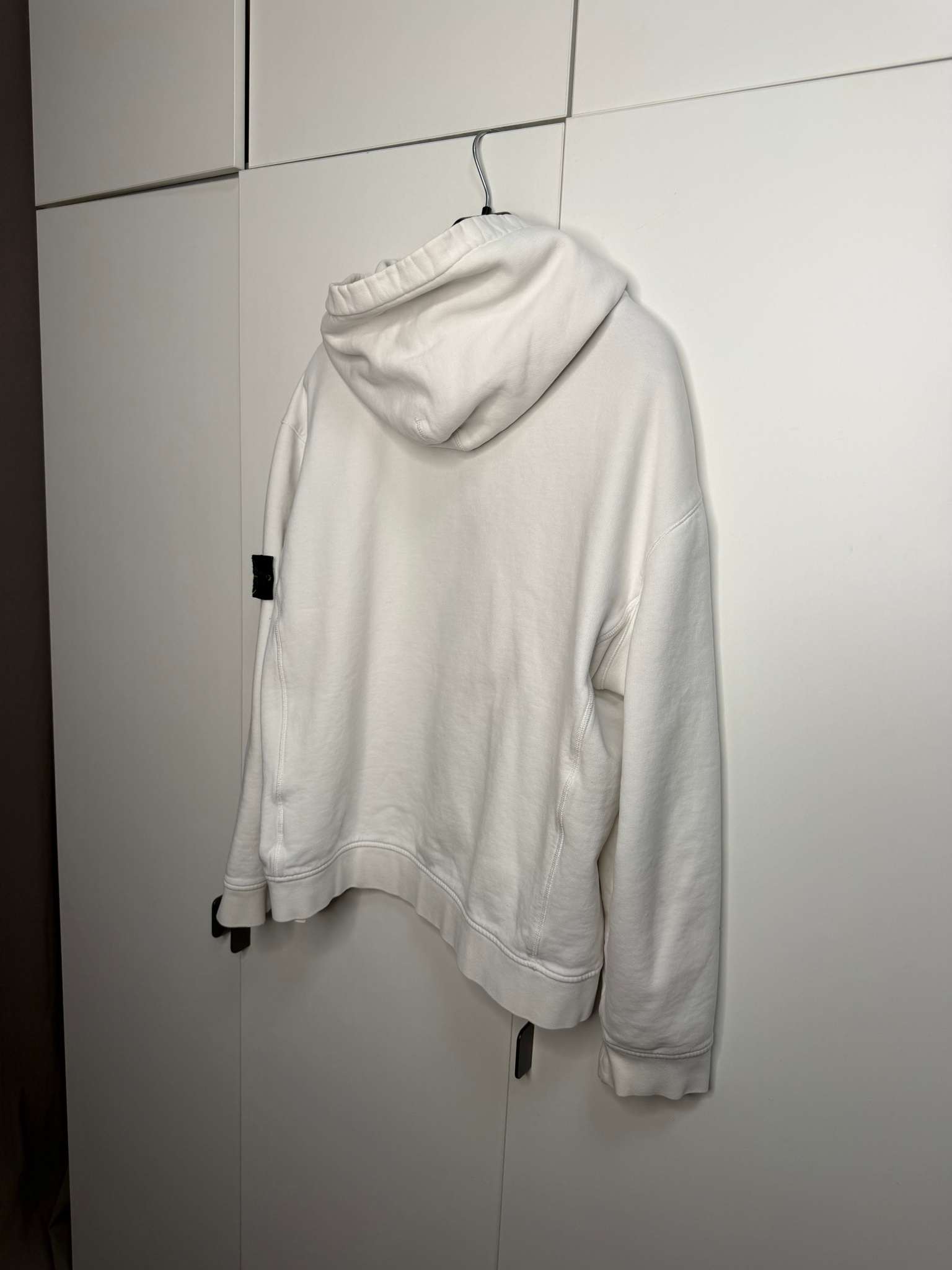 Stone Island White hoodie zip, миниатюра 2