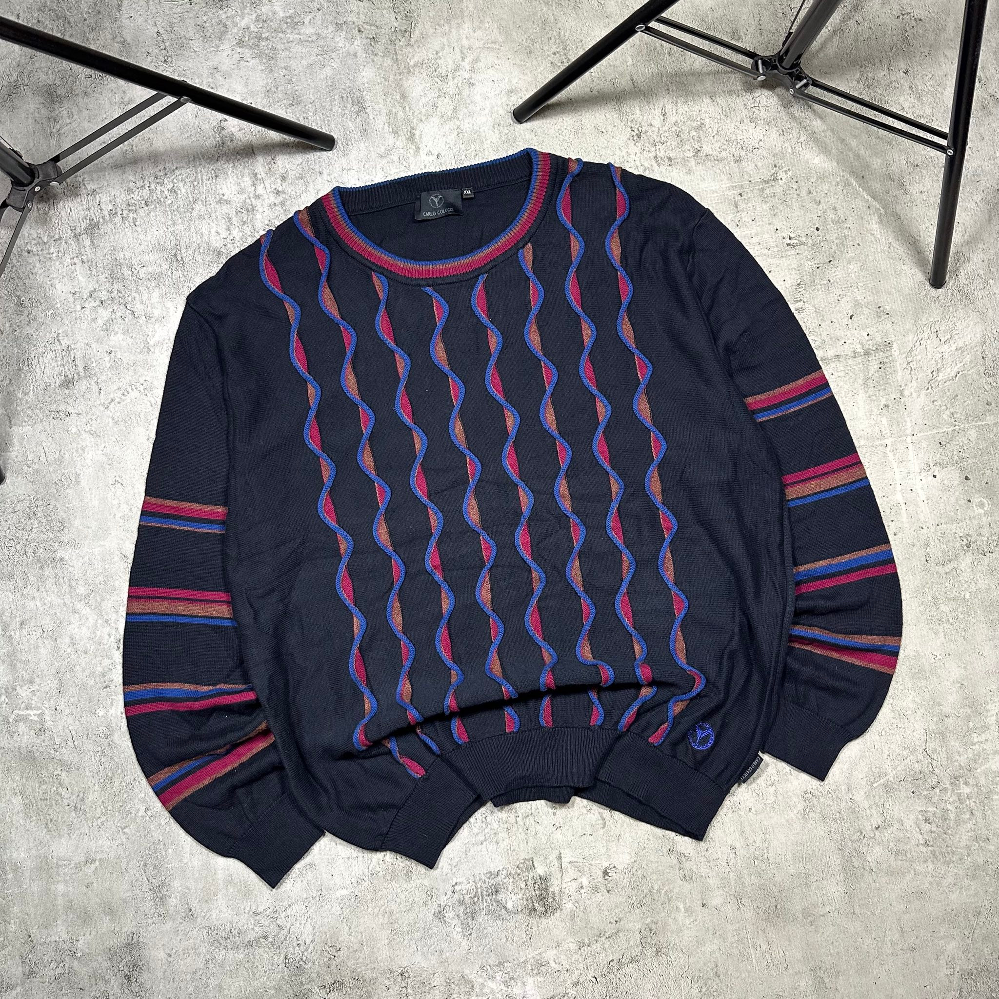 Carlo Colucci 3D knitted vintage sweater, миниатюра 10