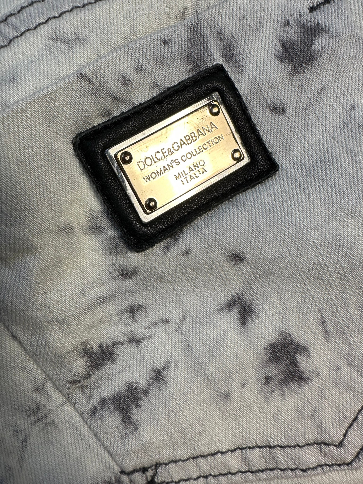 Dolce & Gabbana Gray/White Tie-Dye (Paint-Splatter), миниатюра 2