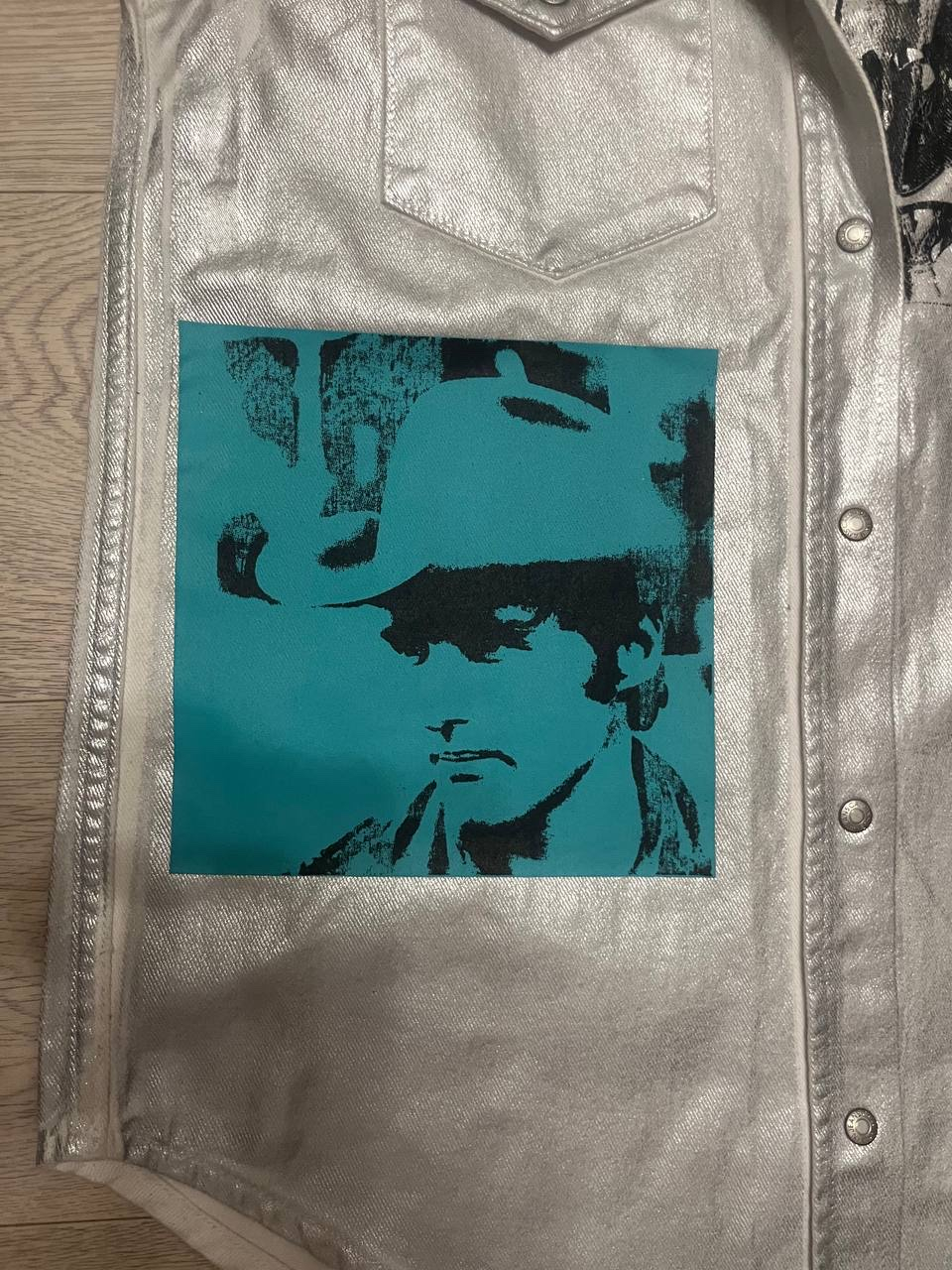 Raf Simons x Calvin Klein Foundation Western Distressed Denim Shirt, миниатюра 4