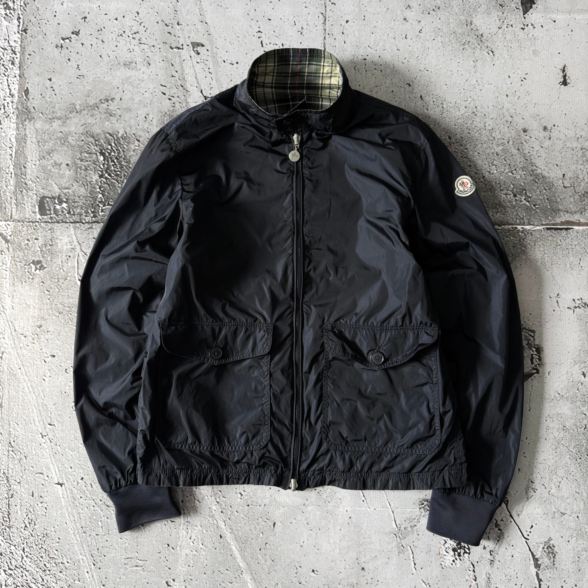 Moncler 2000s Vintage Reversible Plaid Harrington Jacket, миниатюра 1