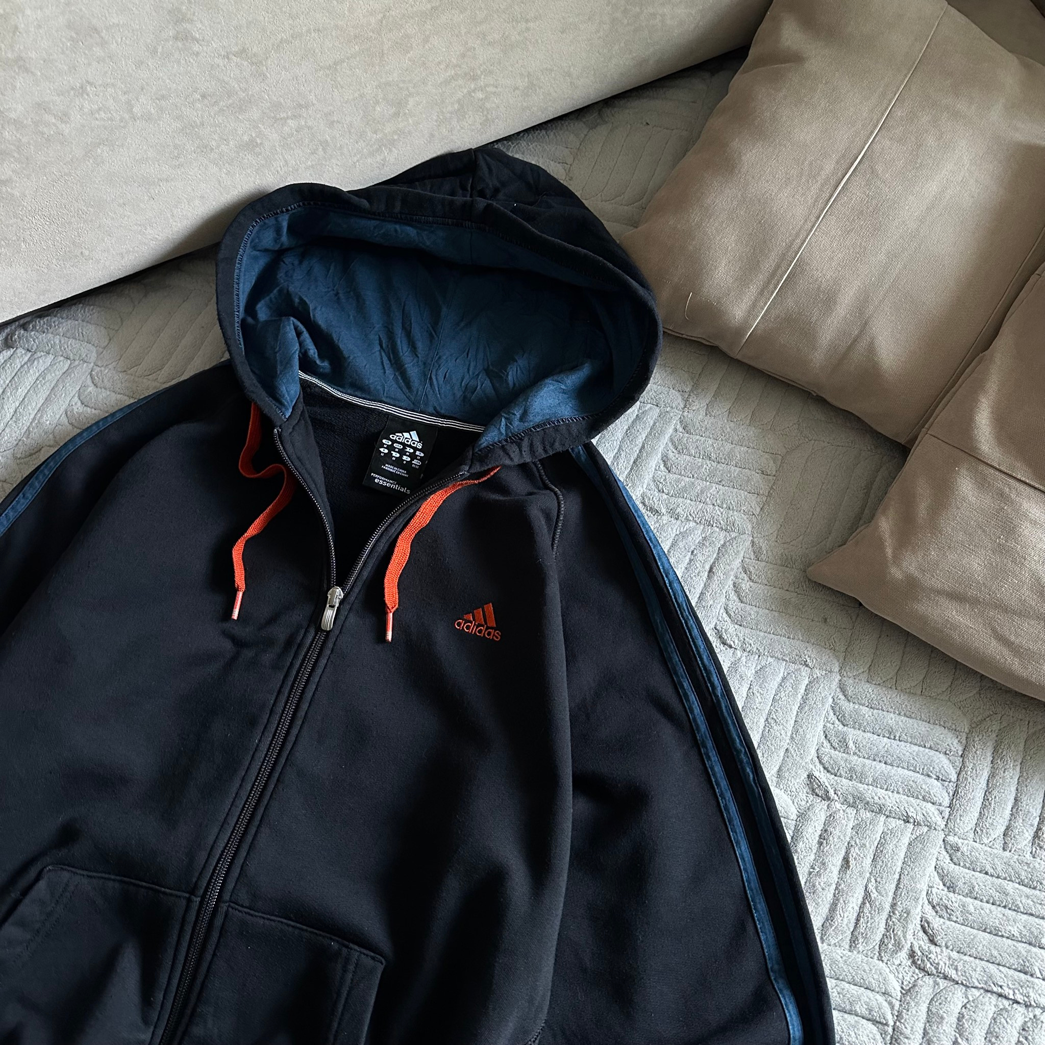 Adidas Essentials Vintage Zip-Hoodie 10’s, миниатюра 2