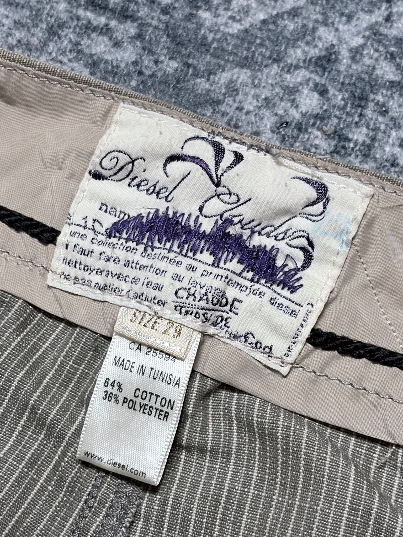 Diesel Clouds Rare Line Striped Pants (2000s), миниатюра 5