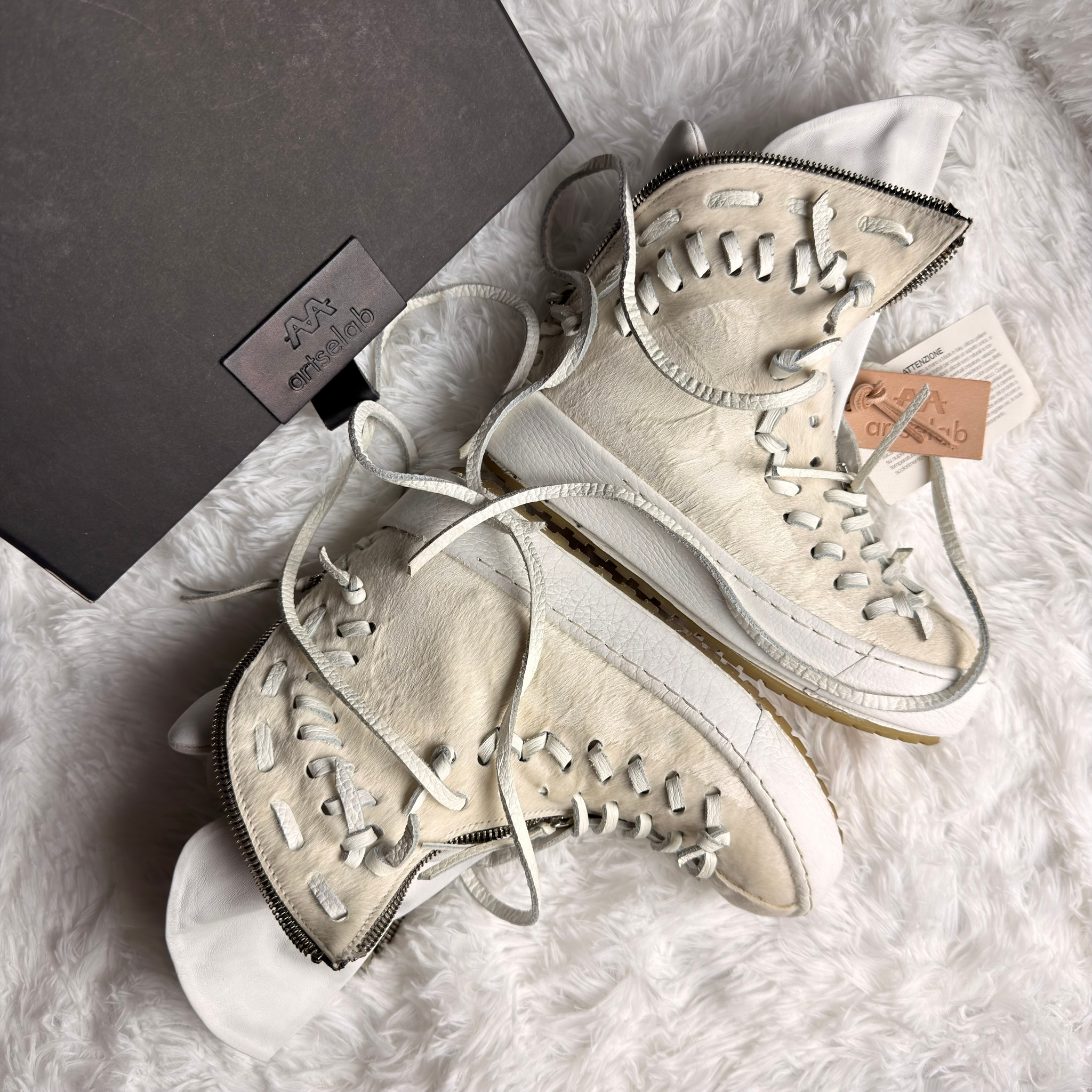Artselab Pony Hair White Sneakers, миниатюра 9