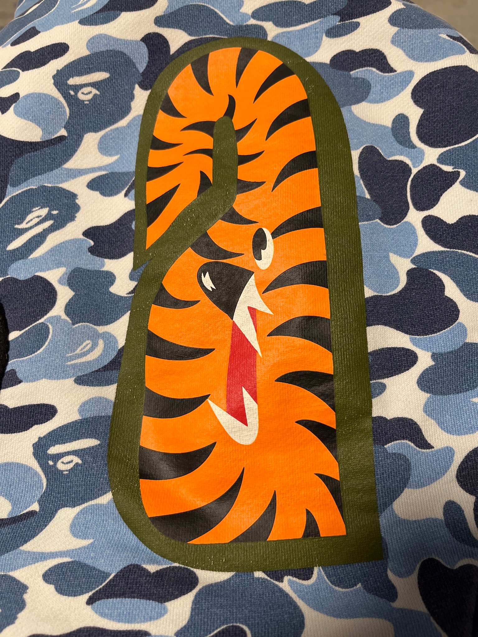 Bape ABC Shark Zip-Hoodie Blue, миниатюра 5