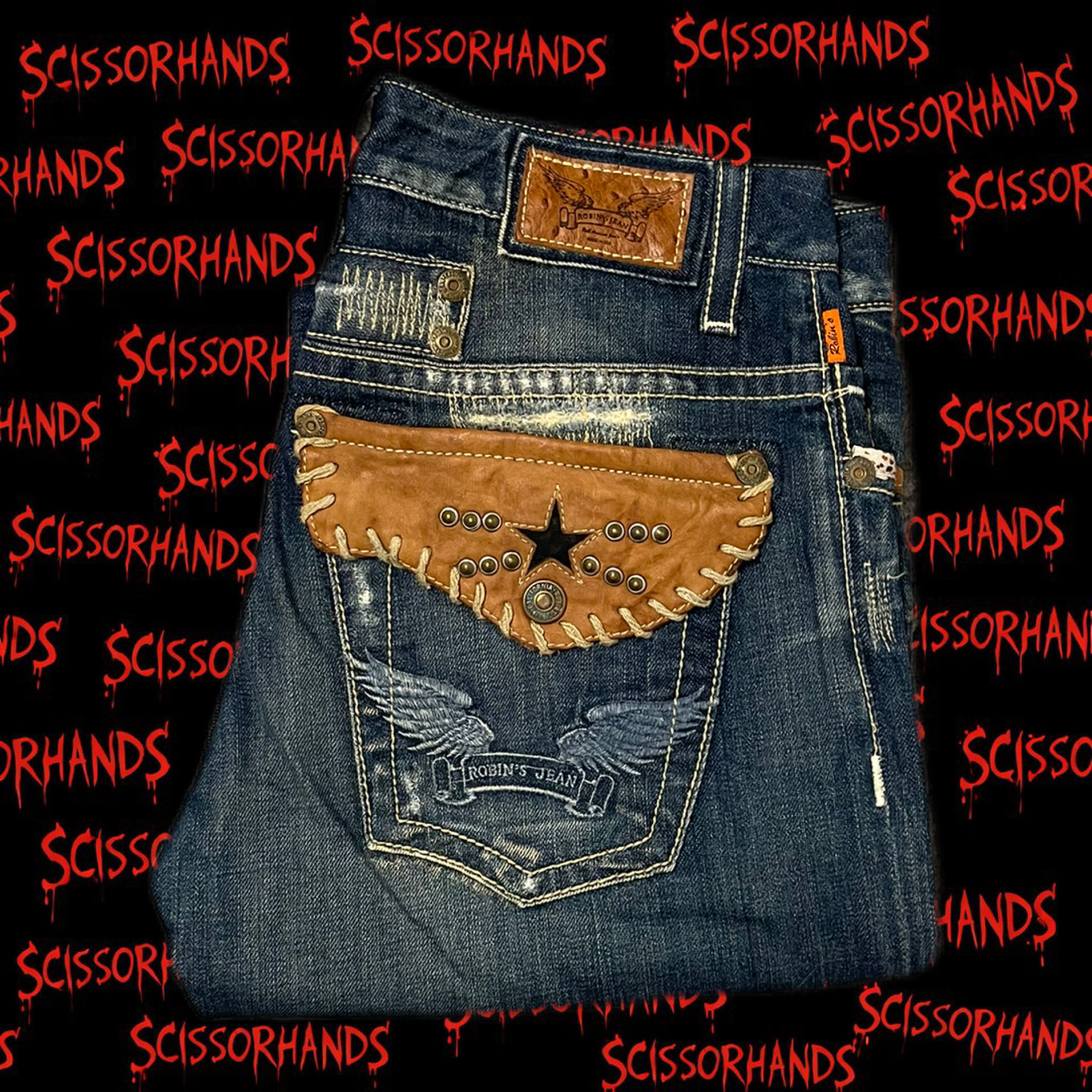 Robin’s jean LEATHER FLAP OG, миниатюра 1