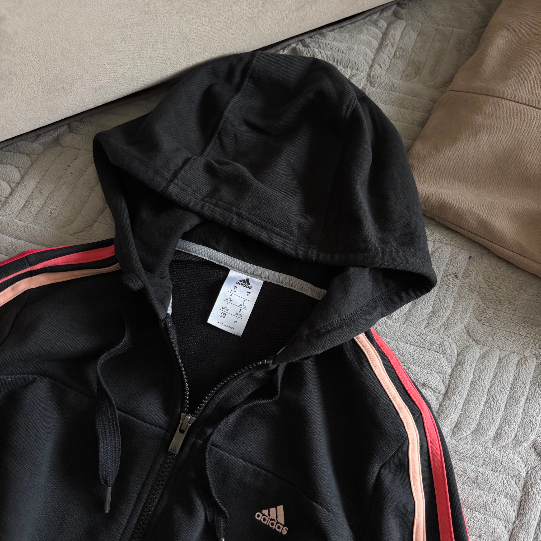 Adidas Zip-Hoodie 3-Stripes Bimbo y2k, миниатюра 4