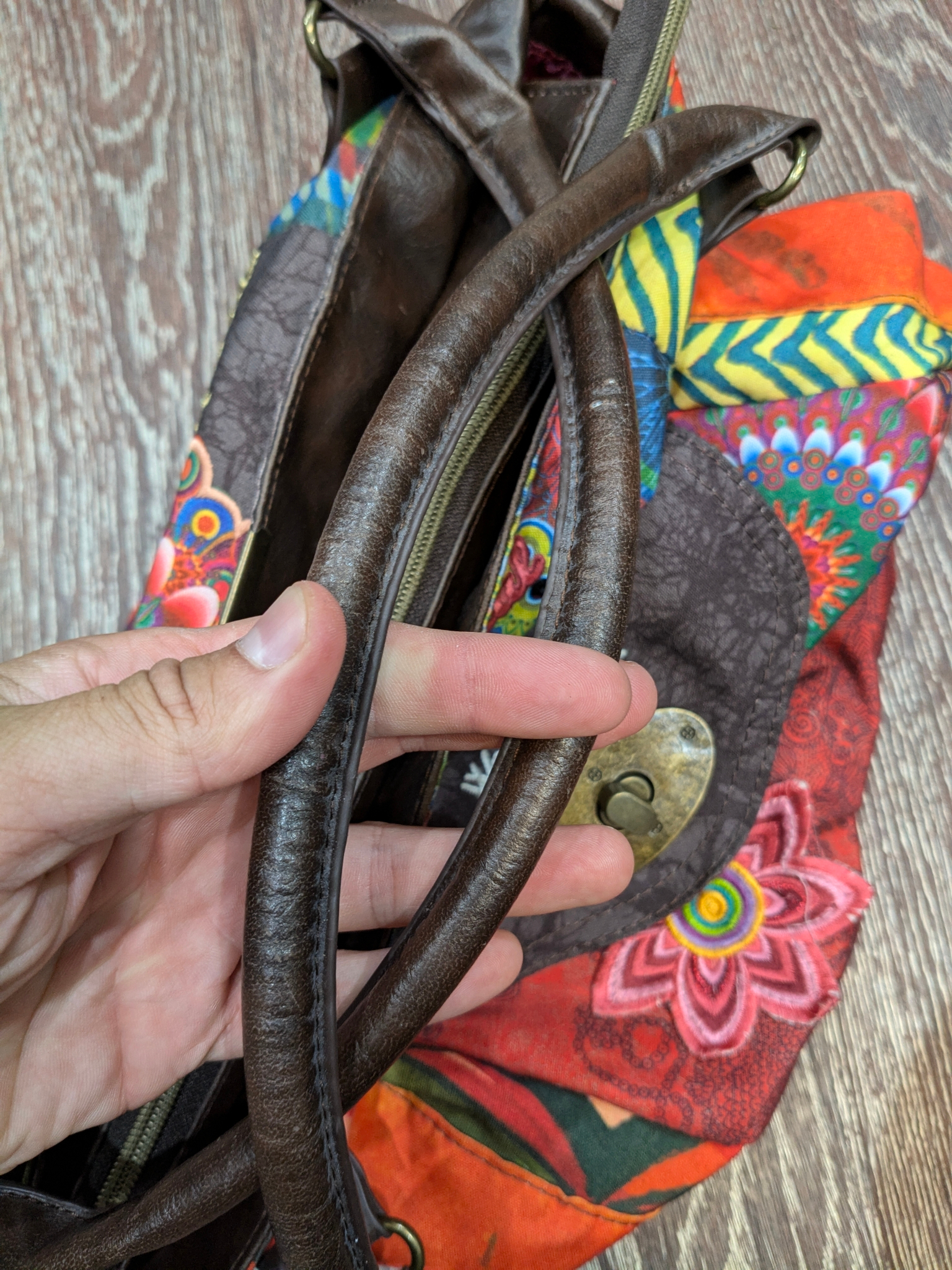 Desigual Colorful Patchwork Handbag, миниатюра 4