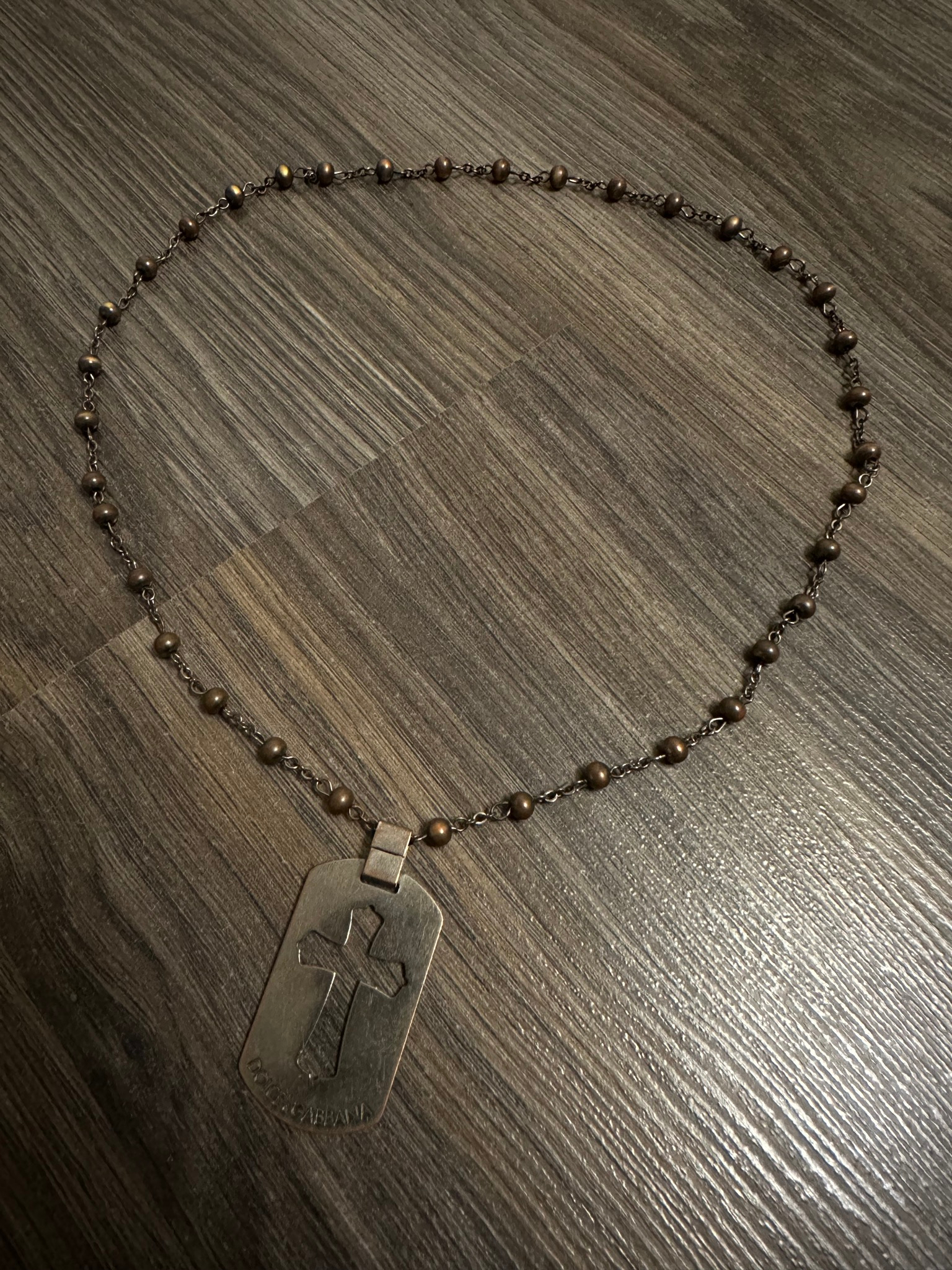 DOLCE & GABBANA CROSS DOG TAG NECKLACE VINTAGE, миниатюра 2