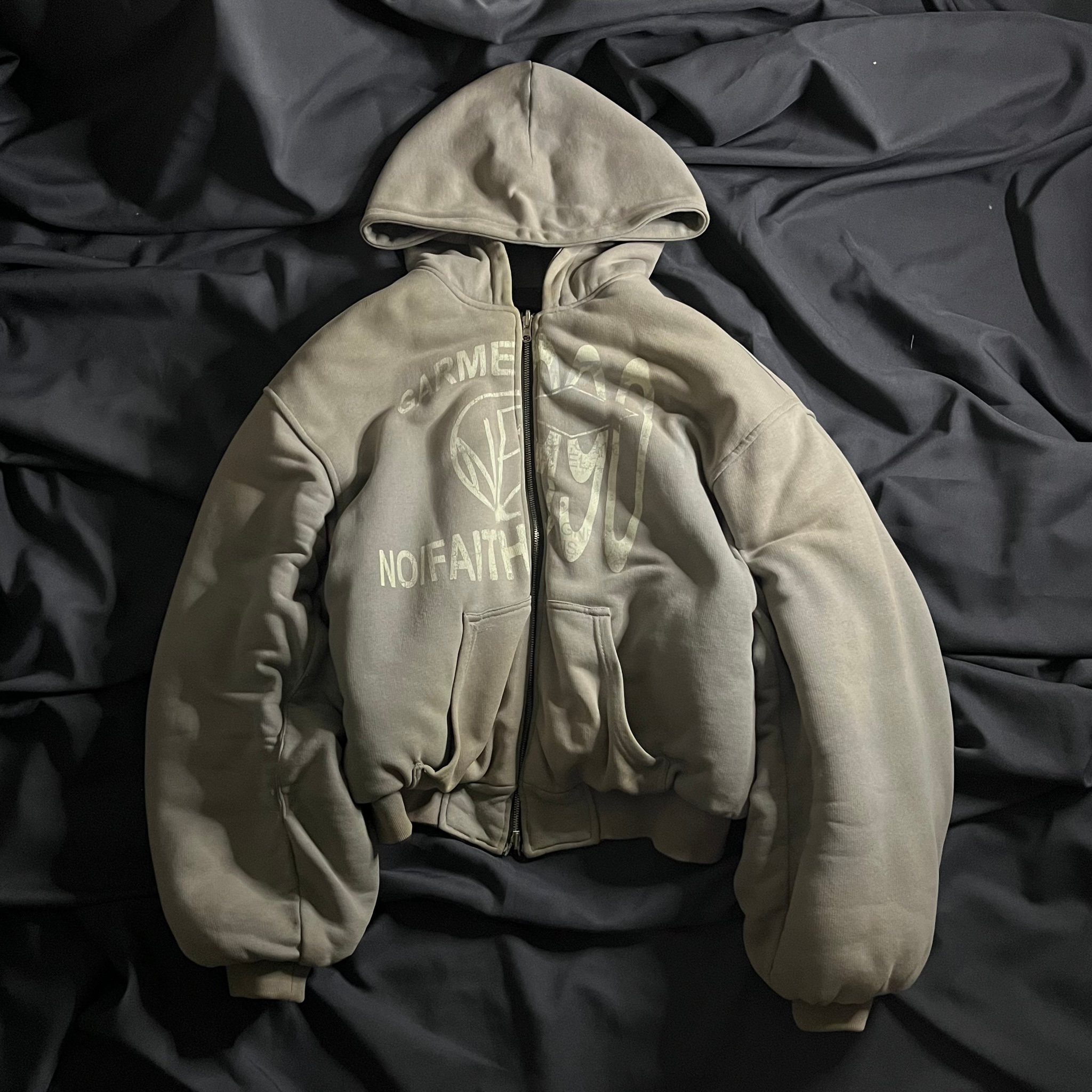 No Faith Studios Double-Sided Reversible Grey Bomber, миниатюра 1