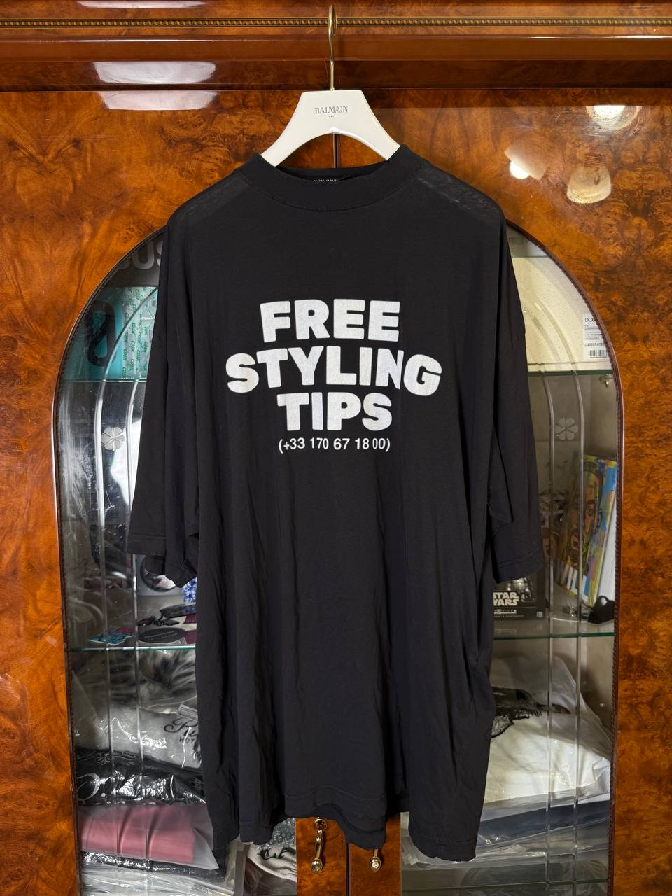 Balenciaga Free Styling Tips Logo T-shirt, миниатюра 1