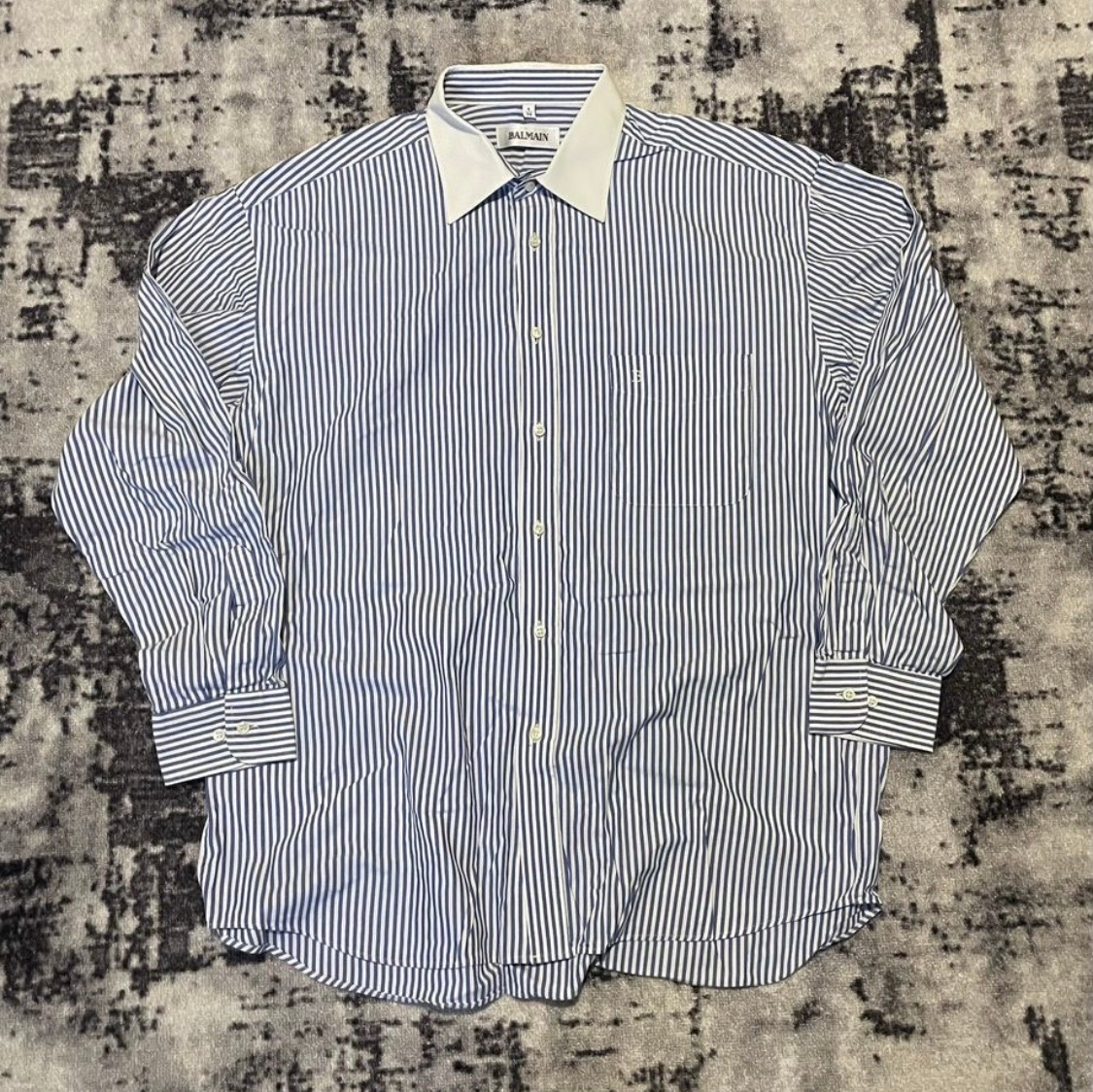 Balmain White Striped Cotton, миниатюра 1
